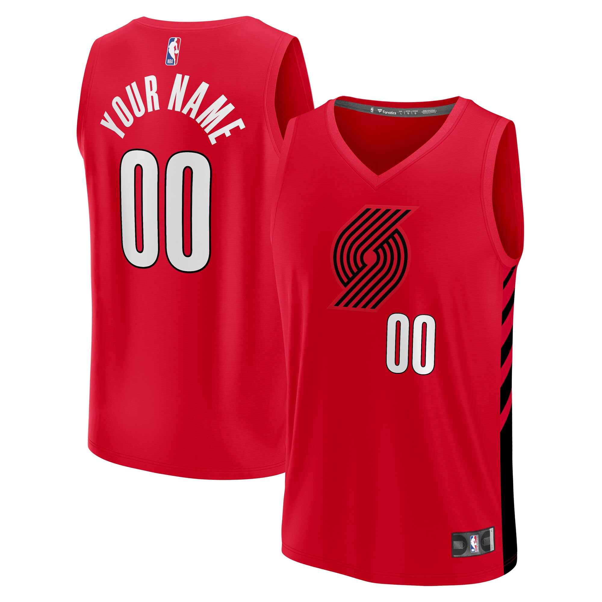 Portland Trail Blazers Fanatics Youth Fast Break Custom Jersey - Statement Edition - Red