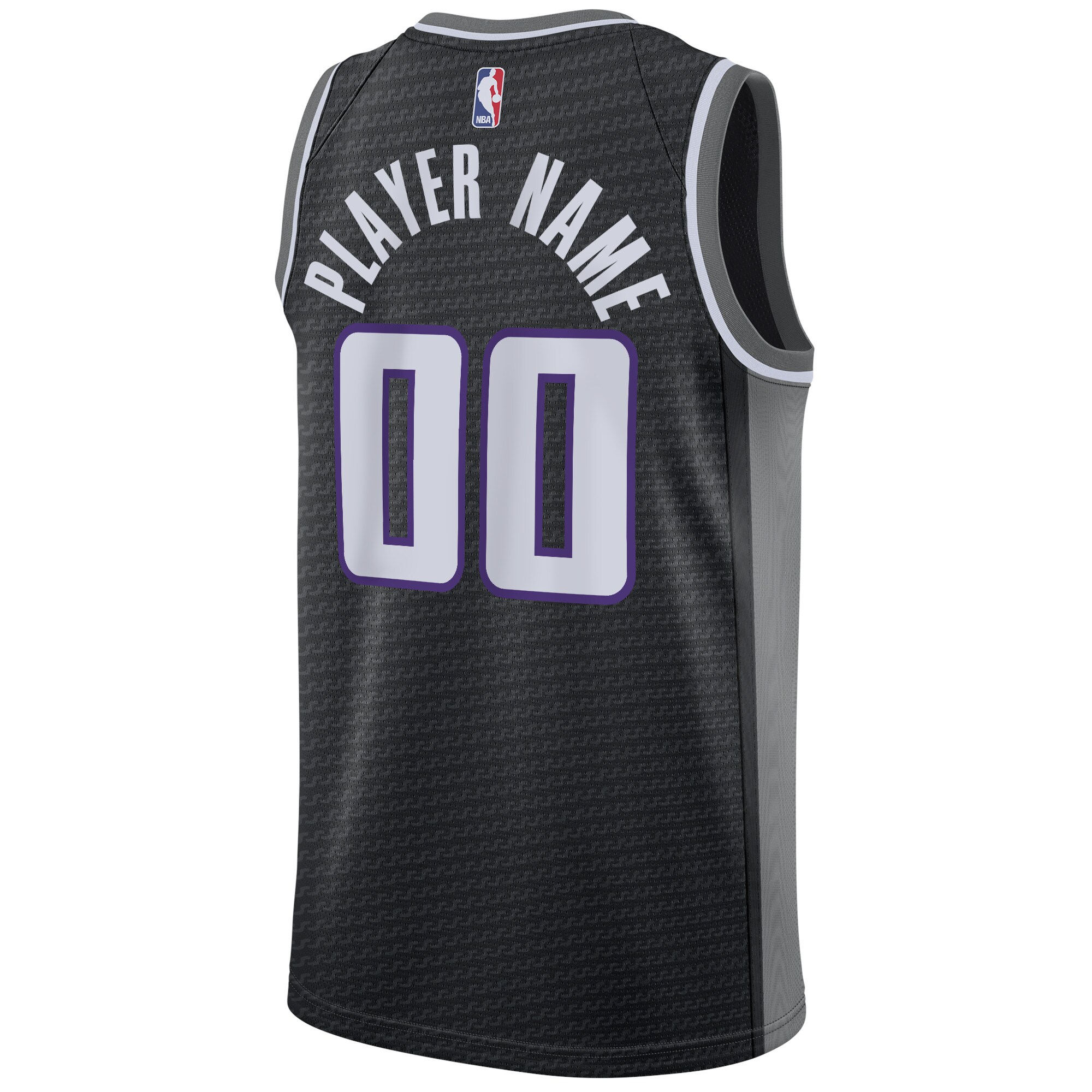 Sacramento Kings Jordan Brand Swingman Custom Jersey – Statement Edition – Black