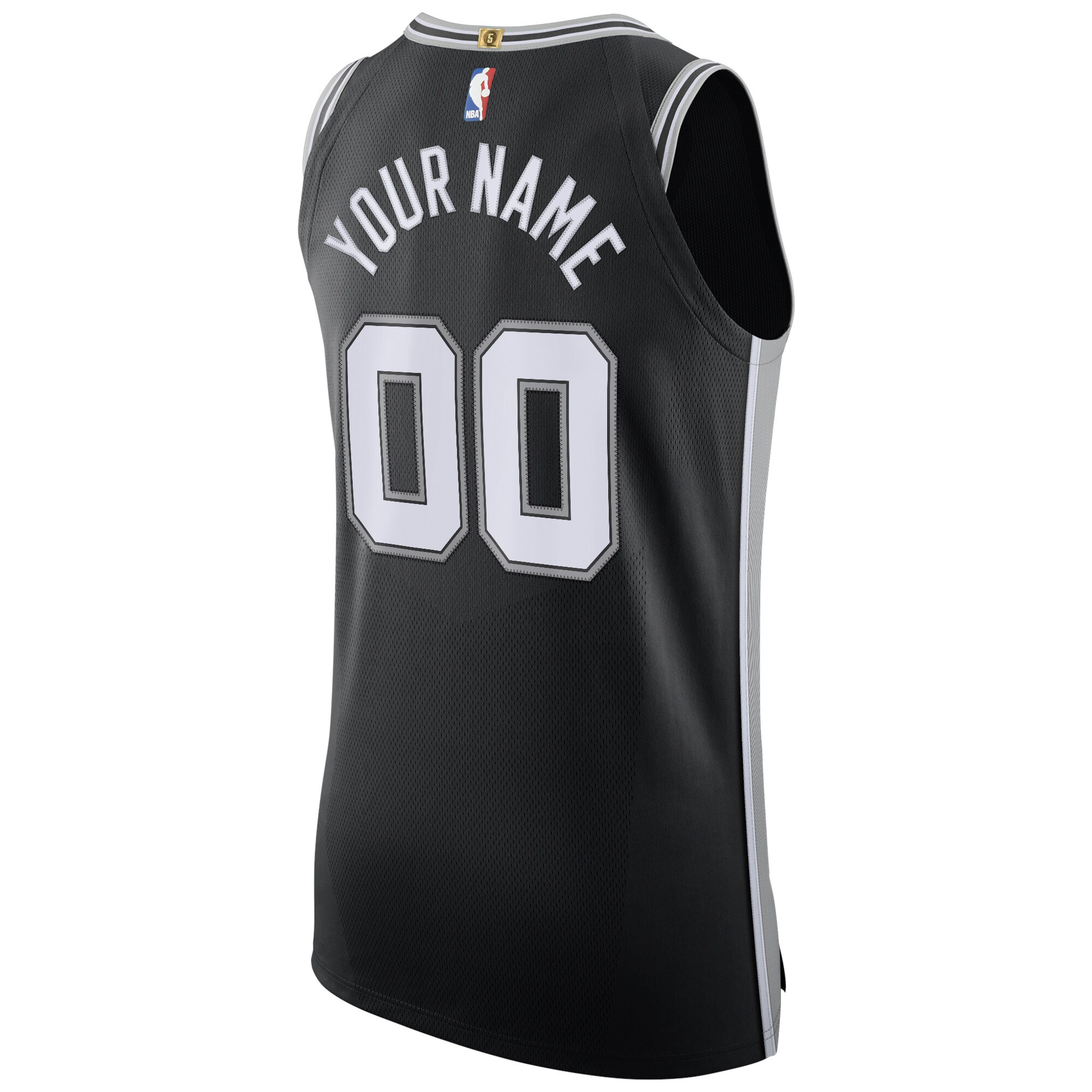 San Antonio Spurs Custom Jersey Black – Icon Edition