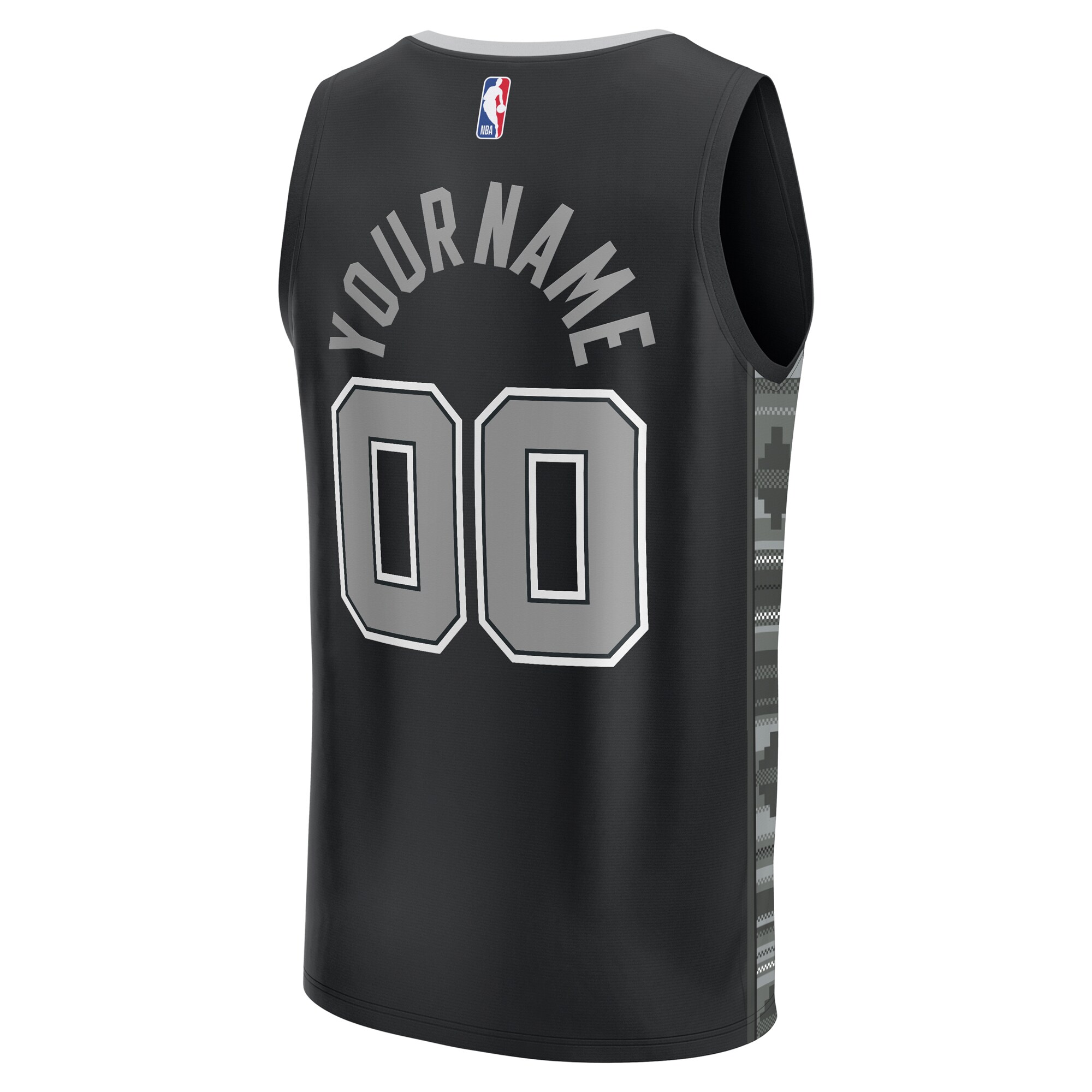 San Antonio Spurs Fanatics Fast Break Custom Jersey – Black – Statement Edition