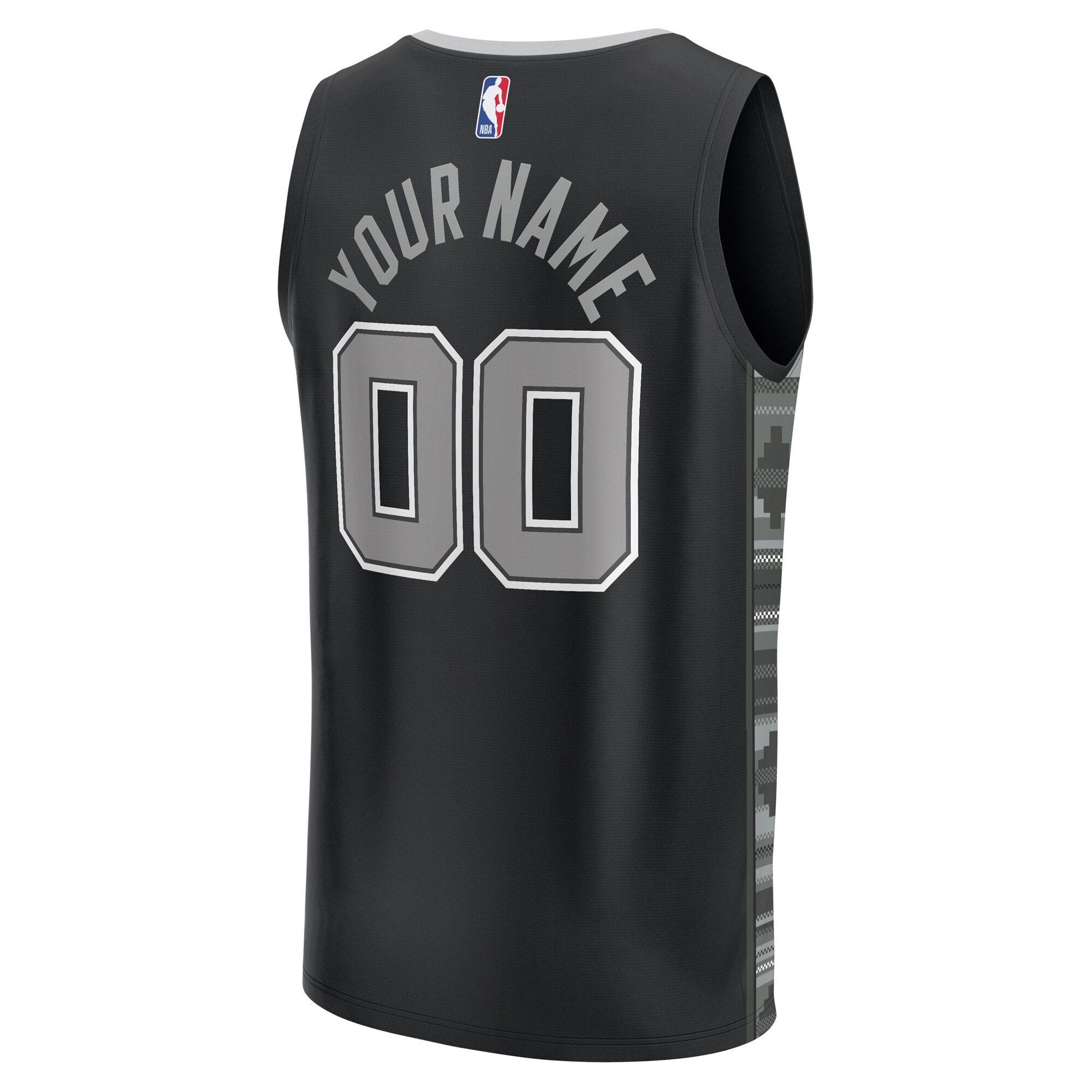 San Antonio Spurs Fanatics Youth Fast Break Custom Jersey – Statement Edition – Black
