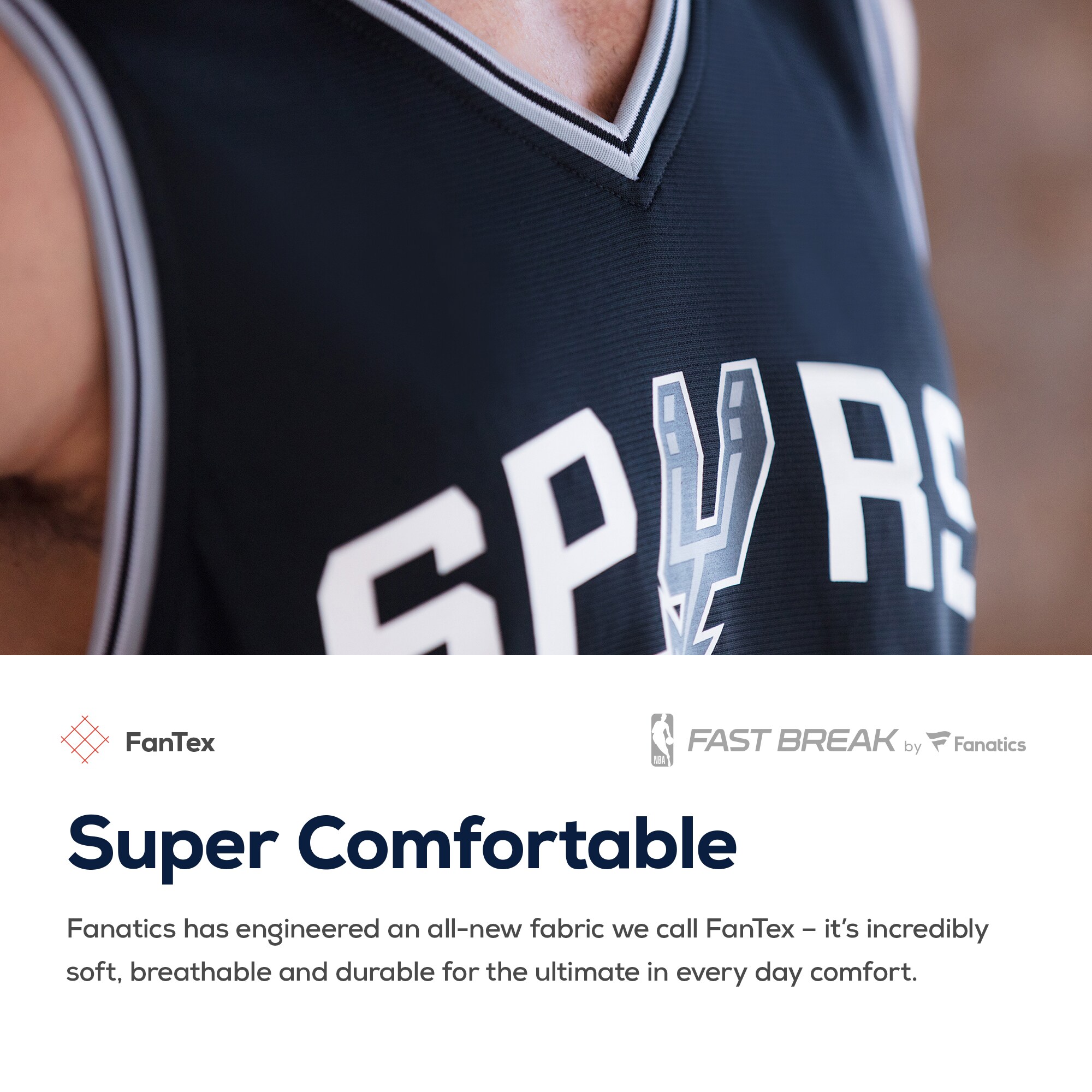San Antonio Spurs Fanatics Youth Fast Break Custom Jersey Black – Icon Edition