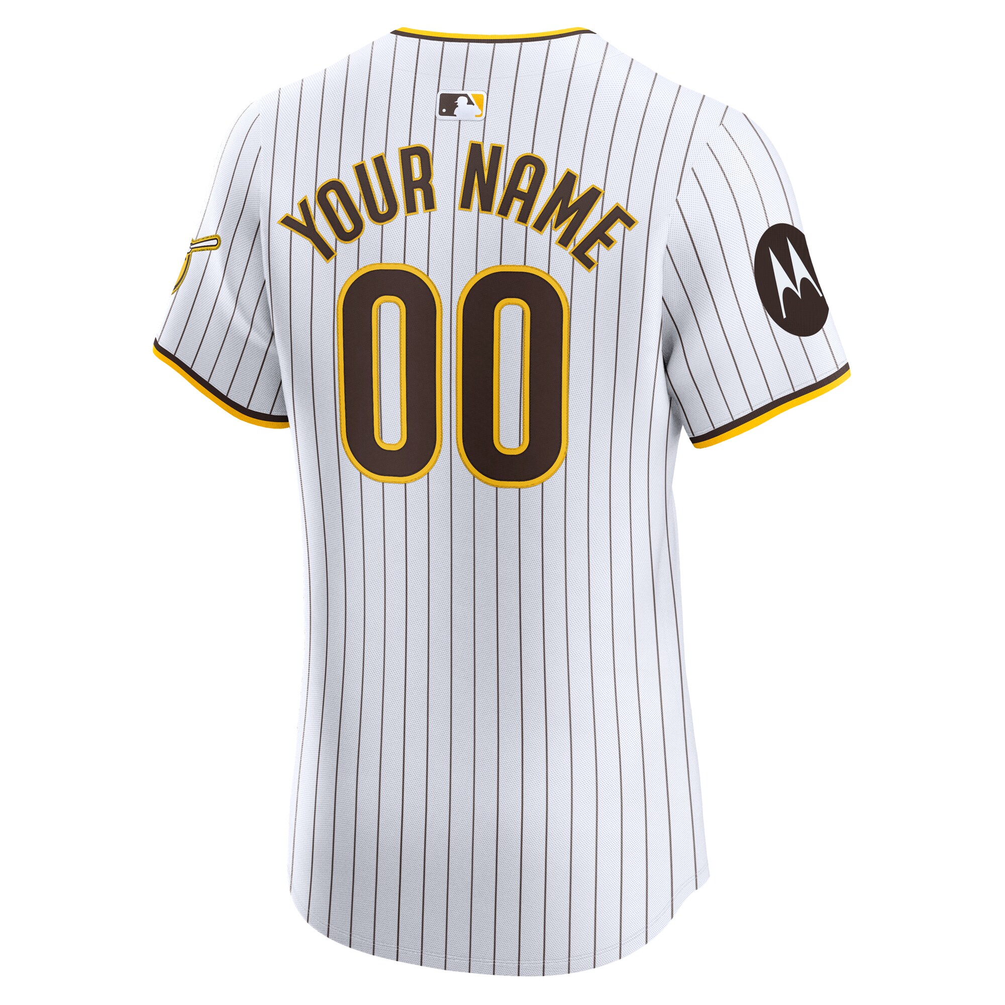 San Diego Padres Home Elite Custom Patch Jersey – White