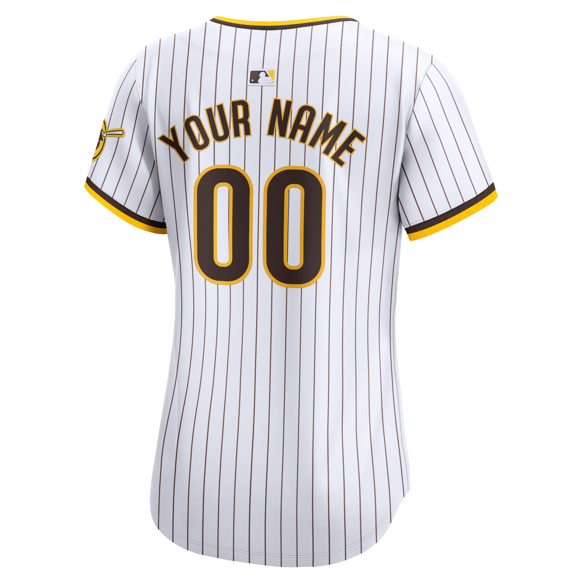 San Diego Padres Women’s Home Limited Custom Jersey – White