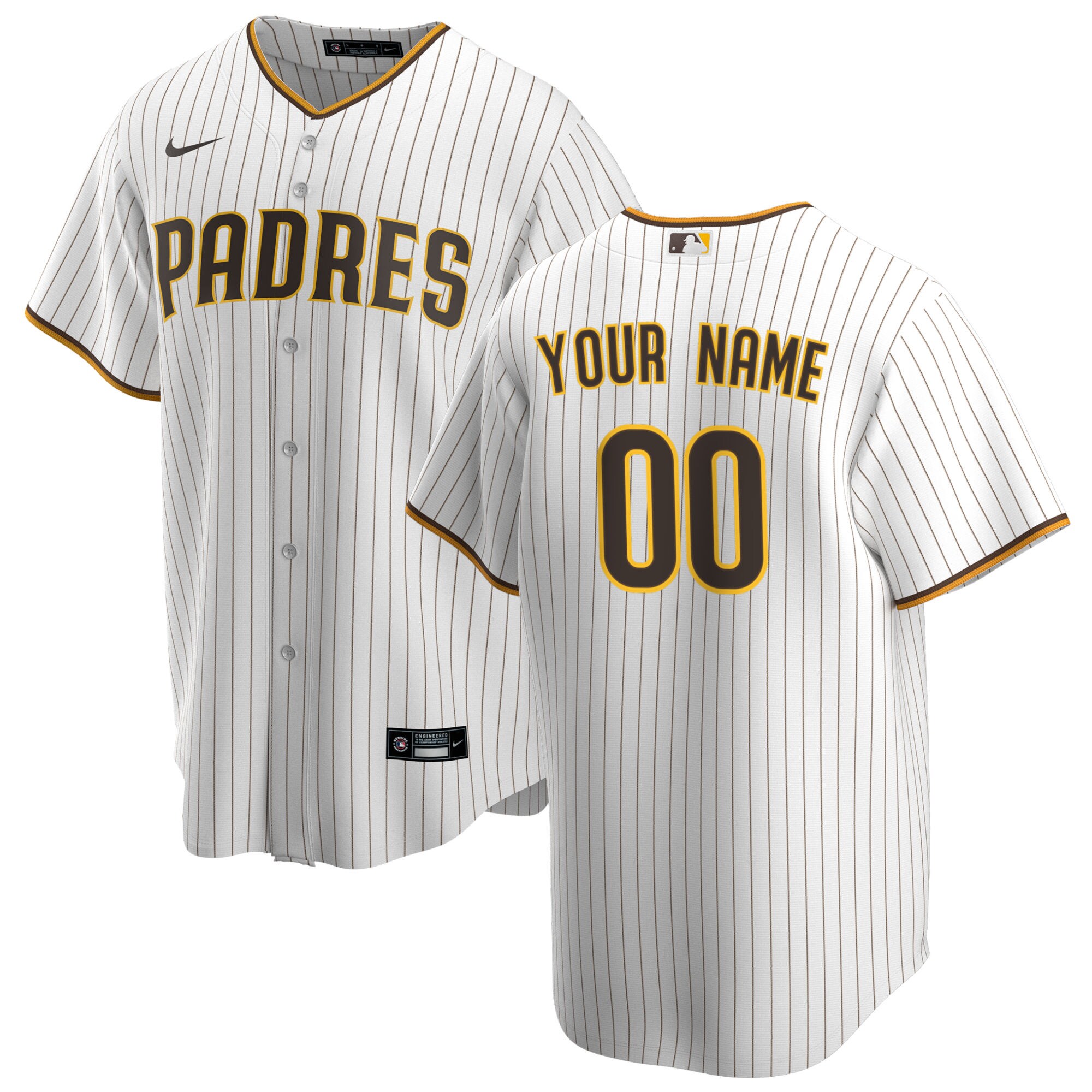 San Diego Padres Youth Custom Jersey - White