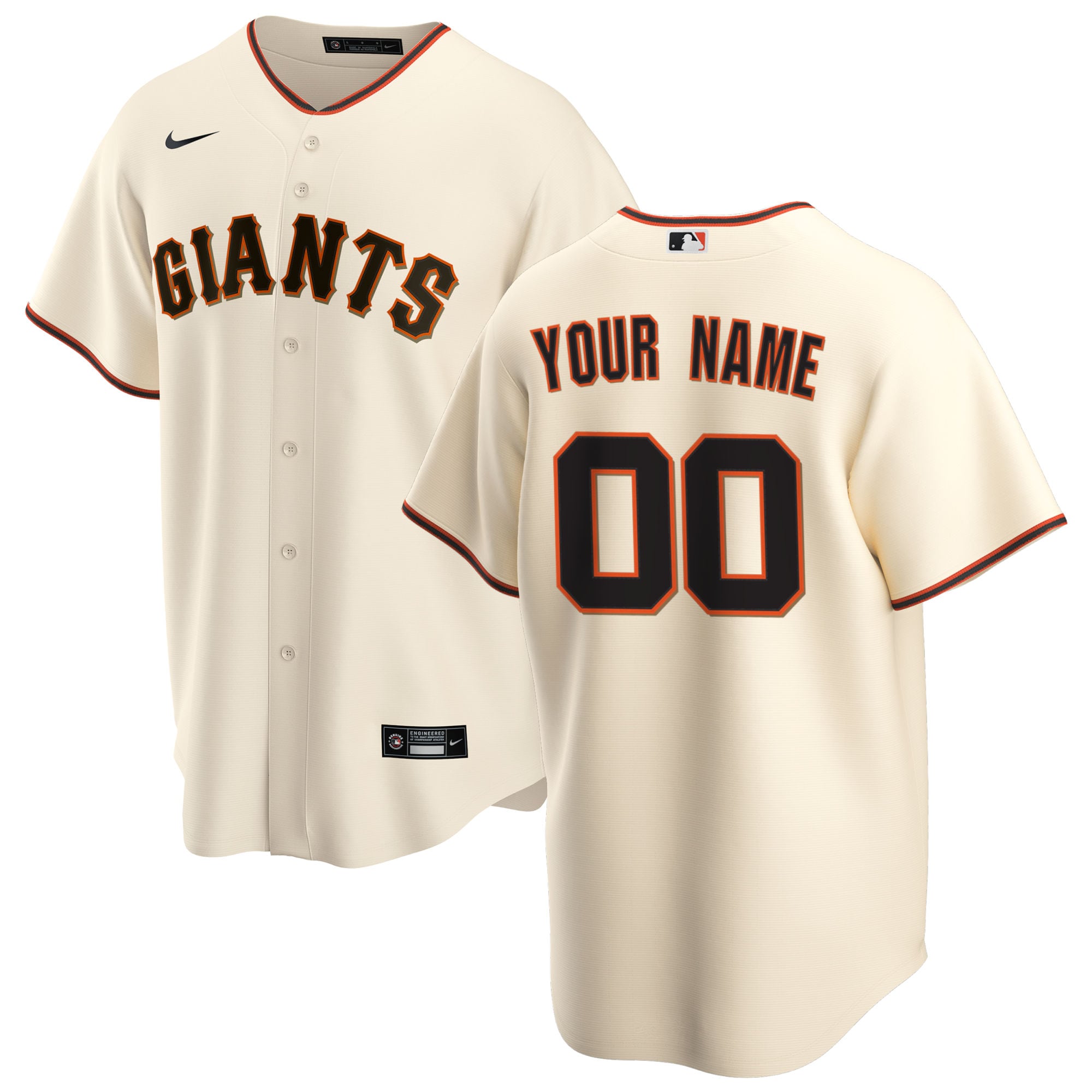 San Francisco Giants Youth Home Custom Jersey - Cream