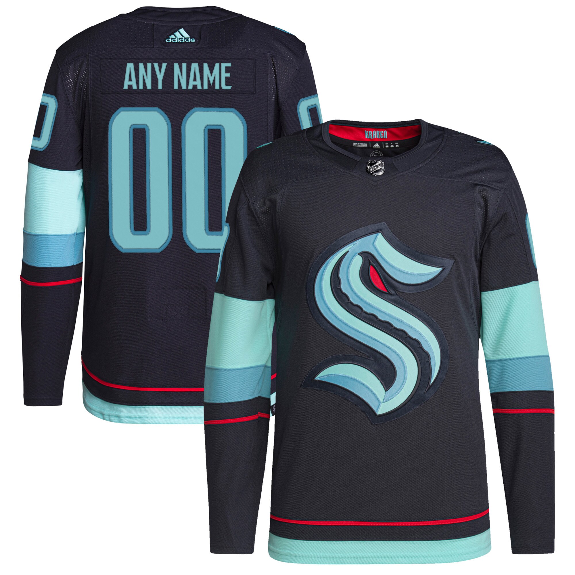 Seattle Kraken Home Primegreen Custom Jersey - Navy