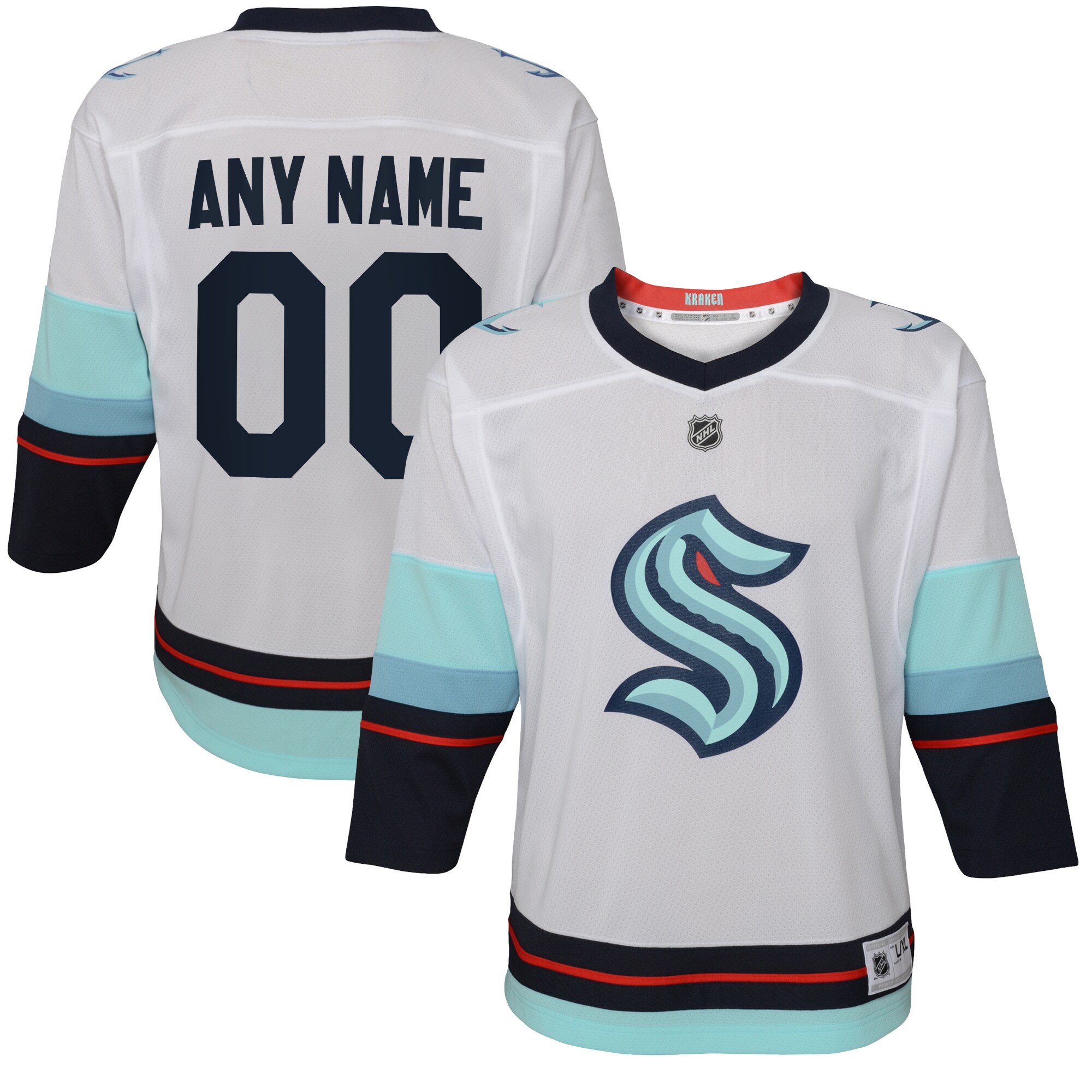 Seattle Kraken Infant Away Custom Jersey - White