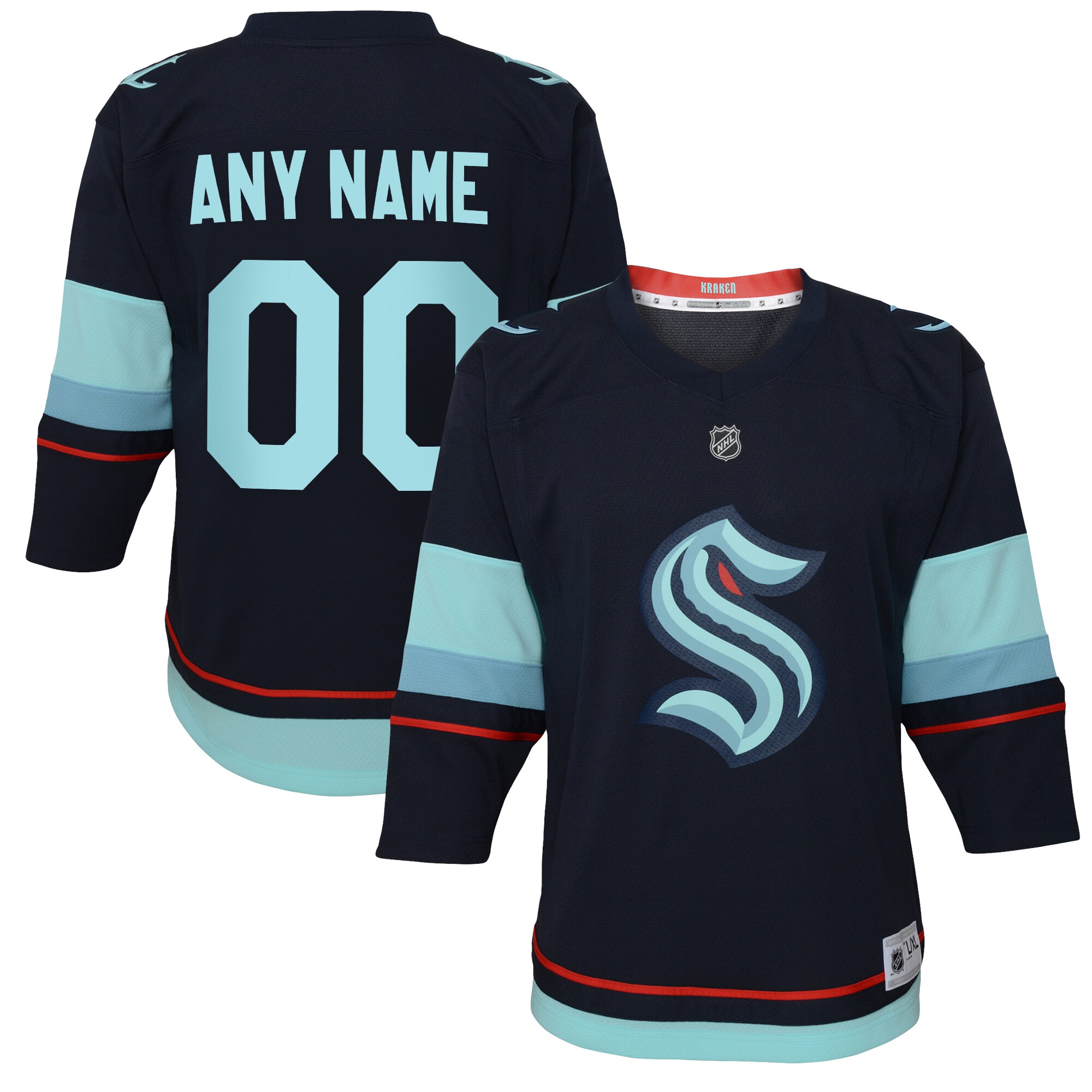 Seattle Kraken Infant Home Custom Jersey - Navy