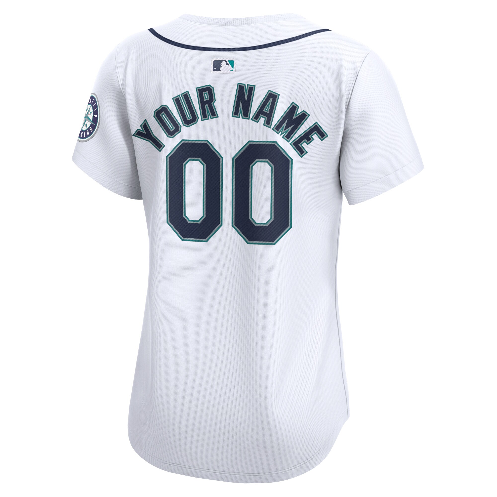 Seattle Mariners Women’s Home Limited Custom Jersey – White