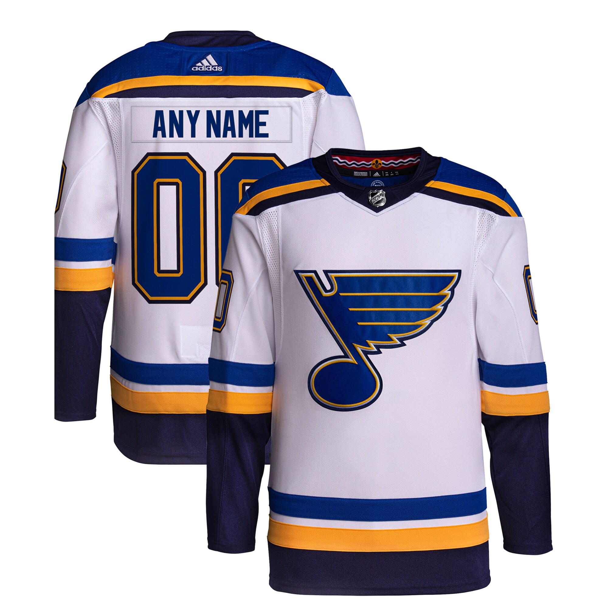 St. Louis Blues Away Primegreen Custom Jersey - White
