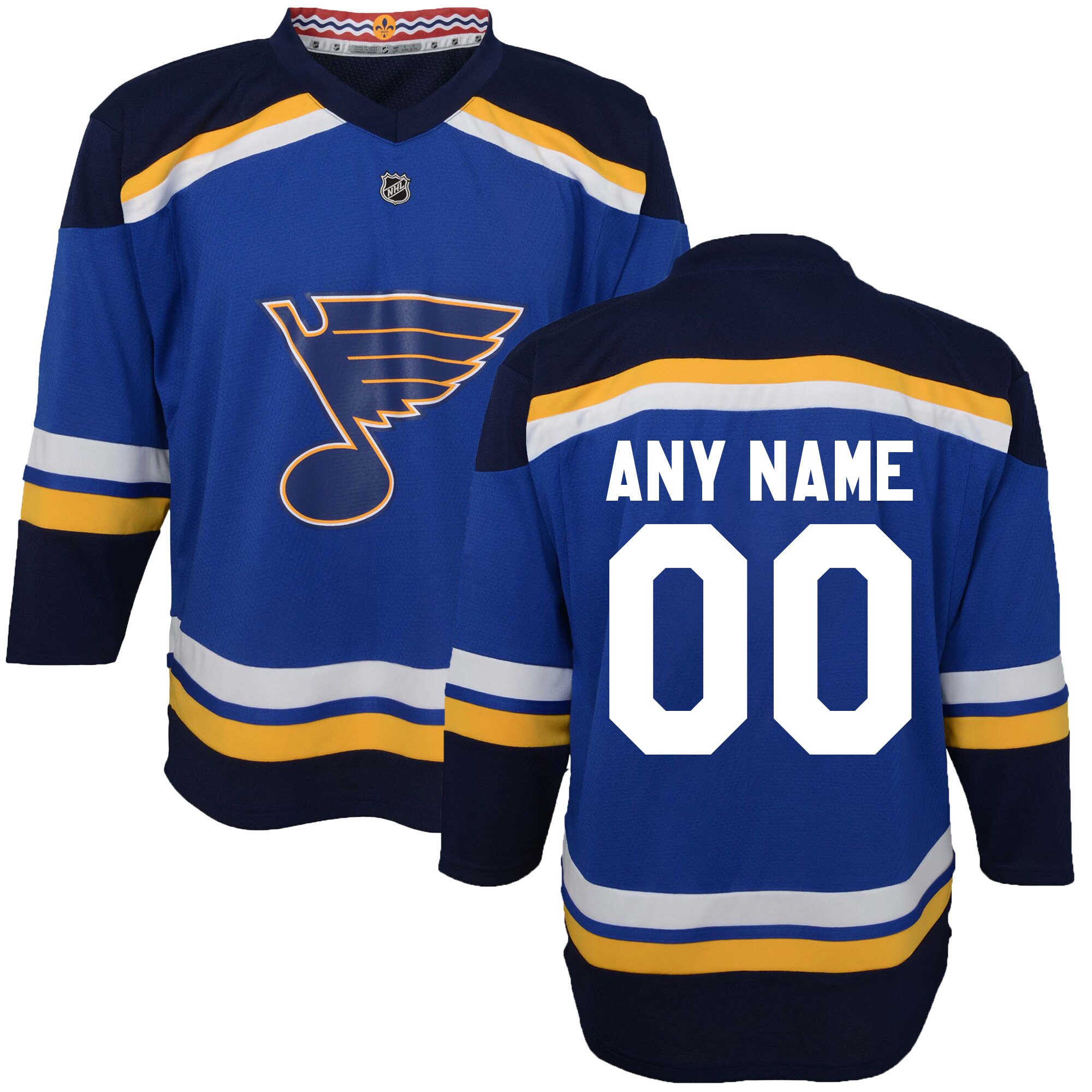 St. Louis Blues Toddler Home Custom Jersey - Navy