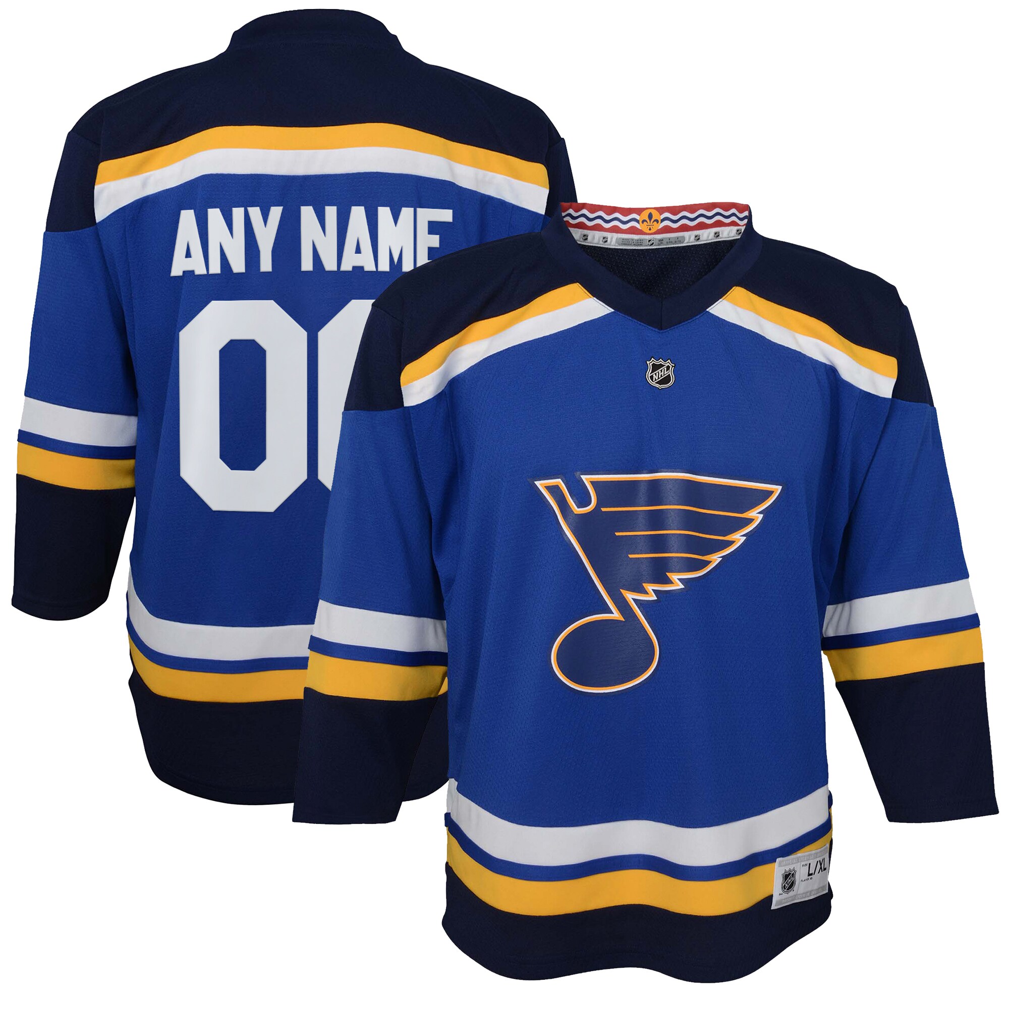 St. Louis Blues Youth Home Custom Jersey - Blue