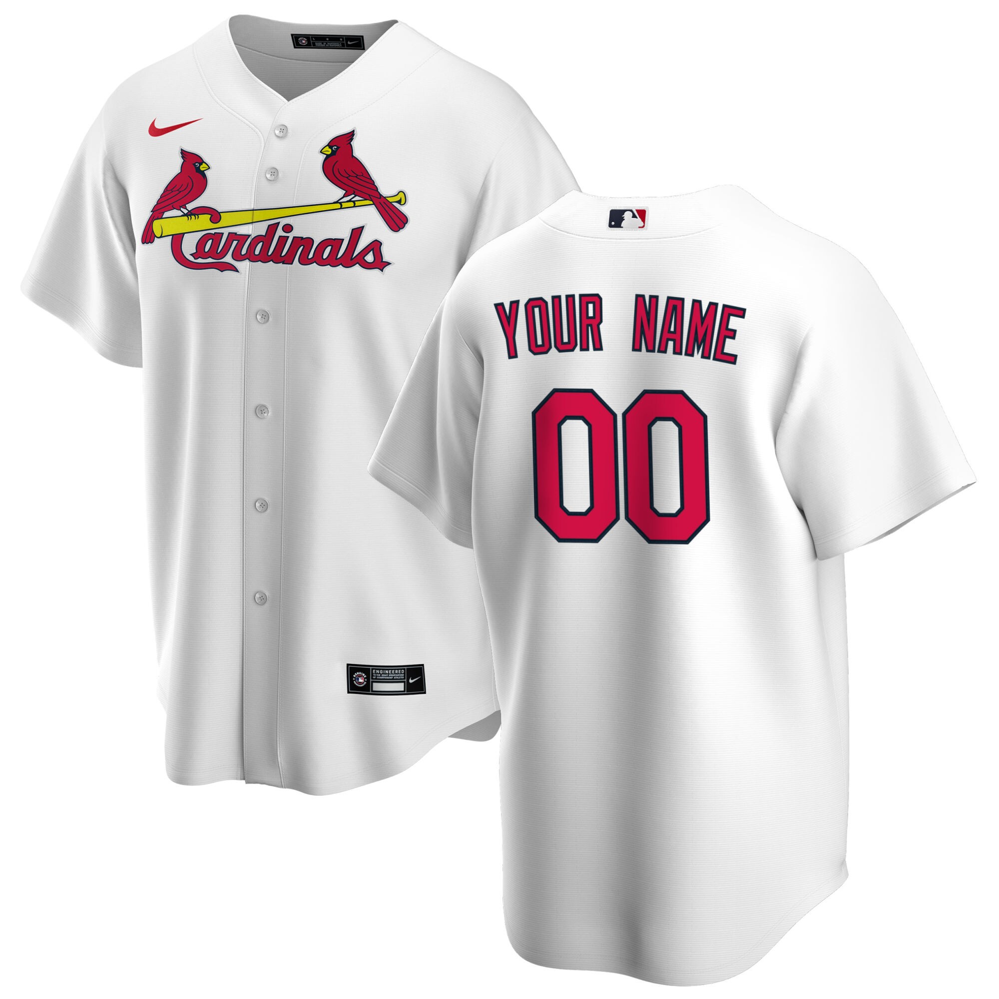 St. Louis Cardinals Home Custom Jersey - White