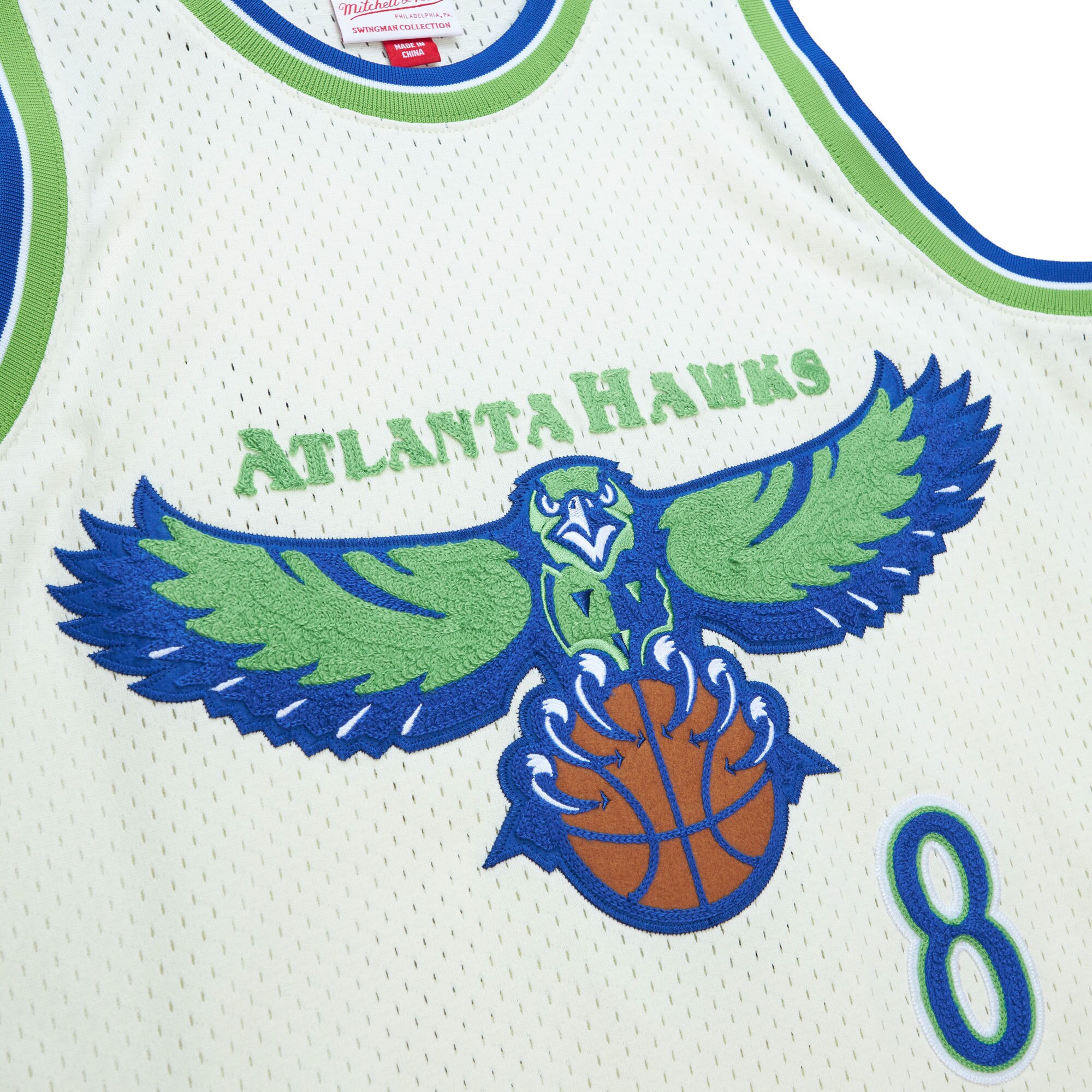 Steve Smith Atlanta Hawks Chainstitch Swingman Jersey – Cream