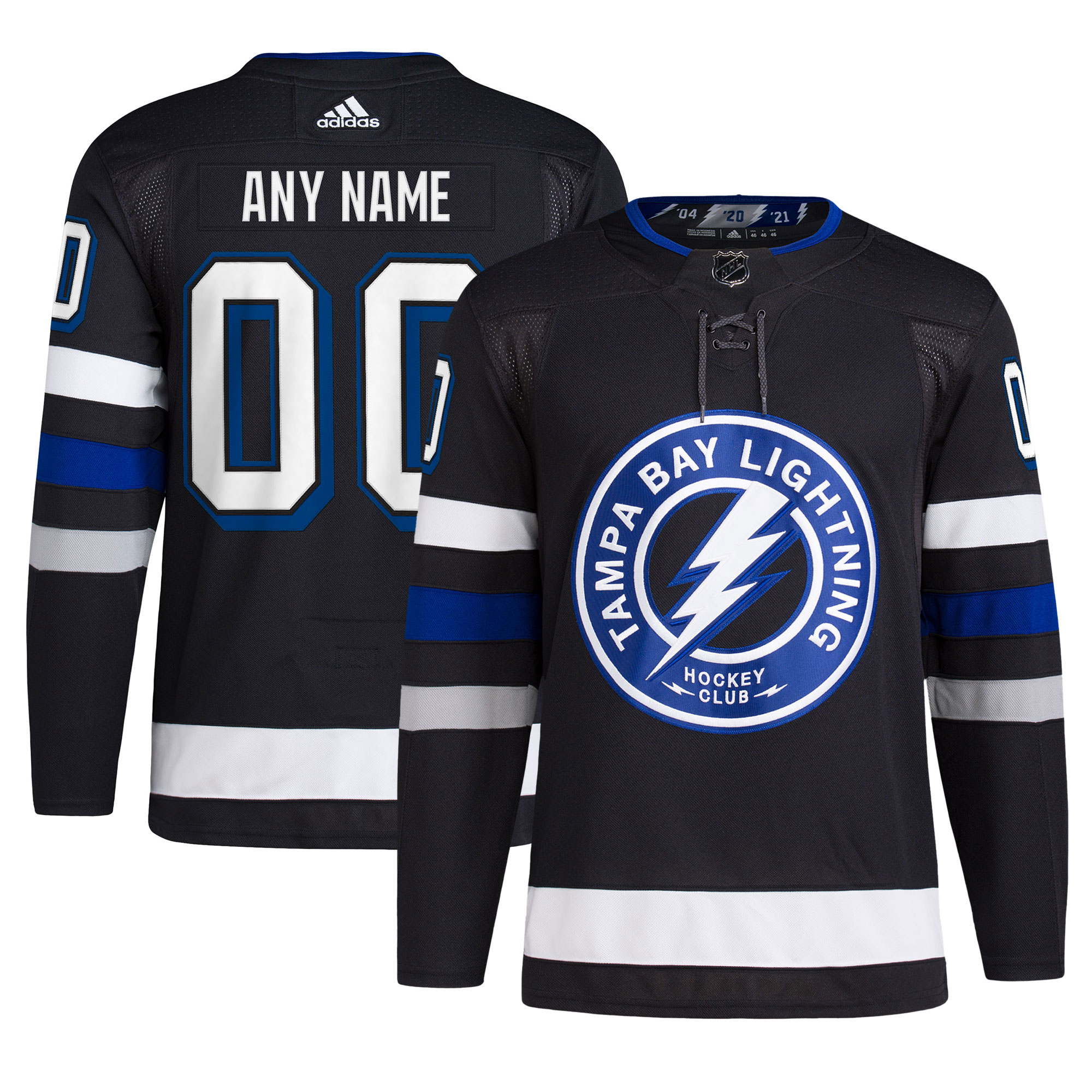 Tampa Bay Lightning Alternate Primegreen Custom Jersey - Black