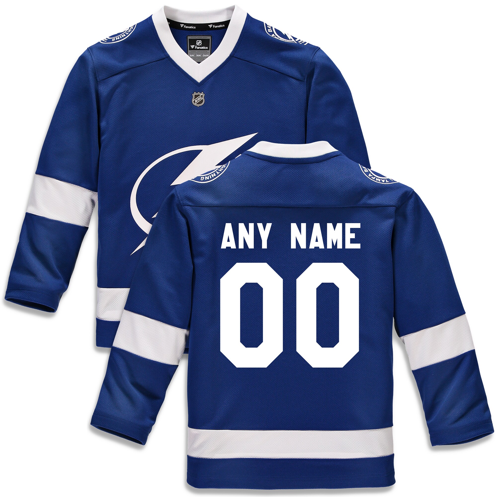 Tampa Bay Lightning Fanatics Youth Home Custom Jersey - Blue