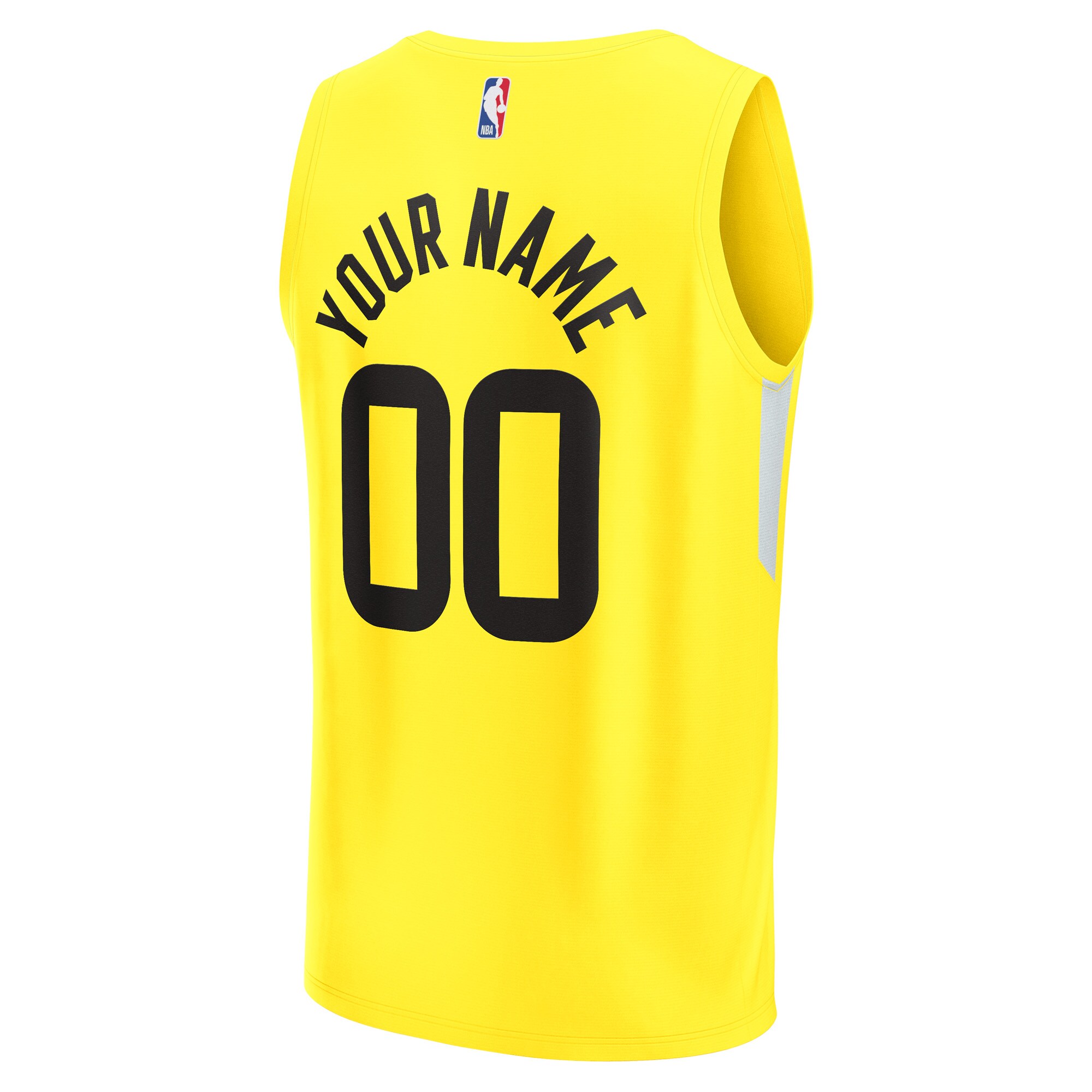 Utah Jazz Fanatics Youth Fast Break Custom Jersey – Icon Edition – Yellow