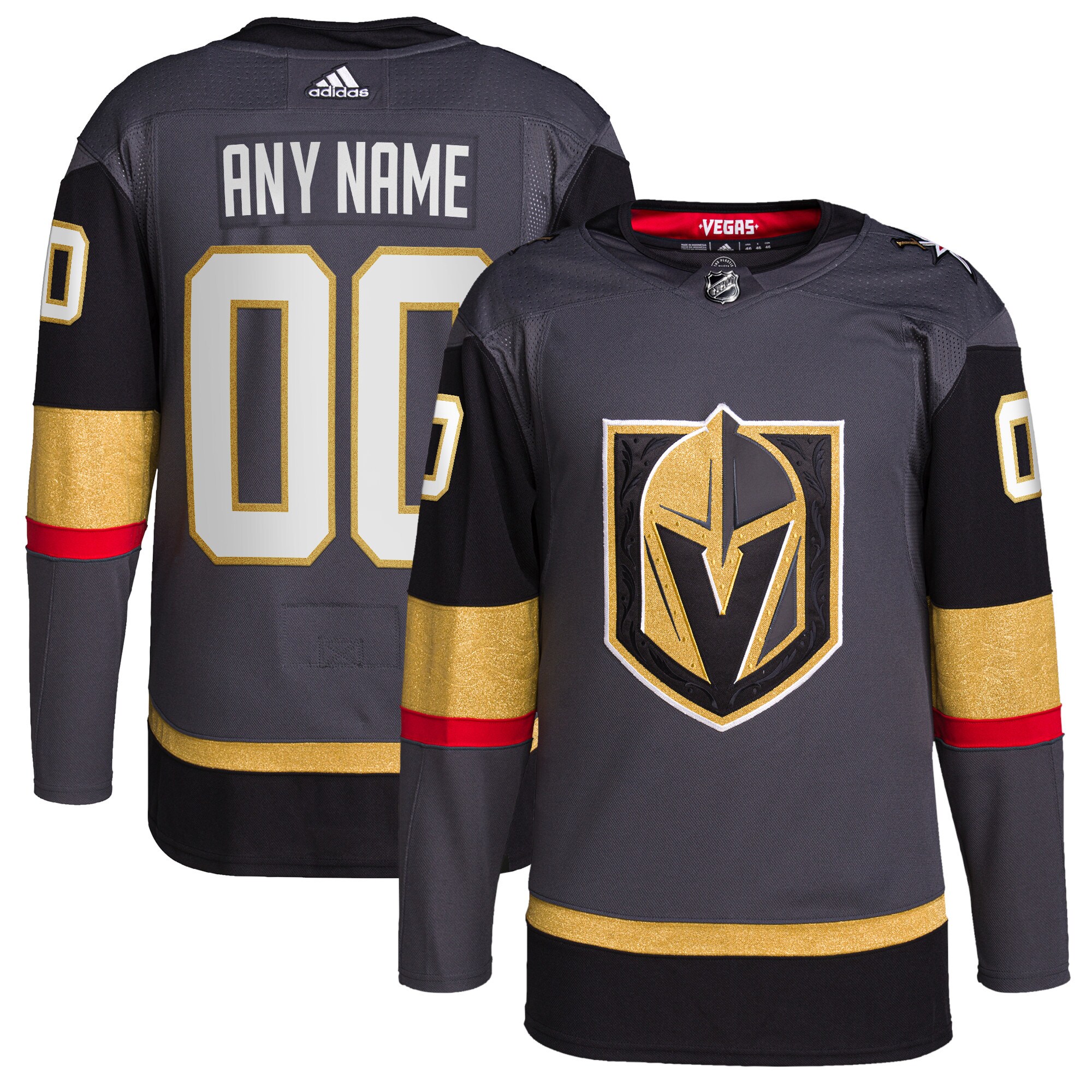 Vegas Golden Knights Alternate Primegreen Custom Jersey - Gray