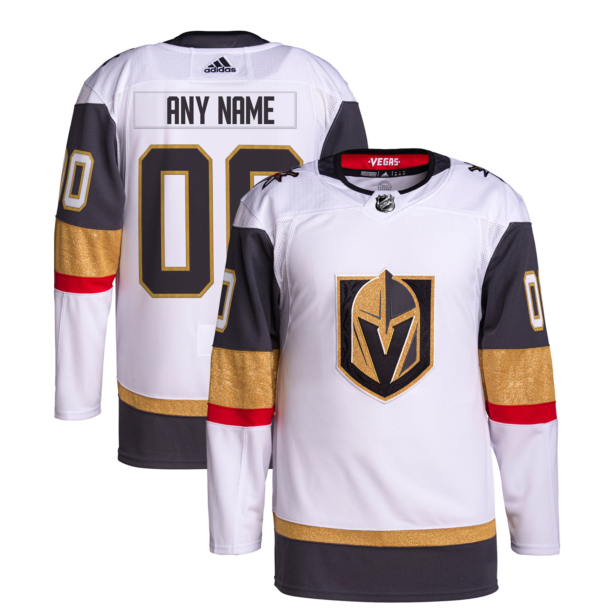 Vegas Golden Knights Away Primegreen Custom Jersey - White