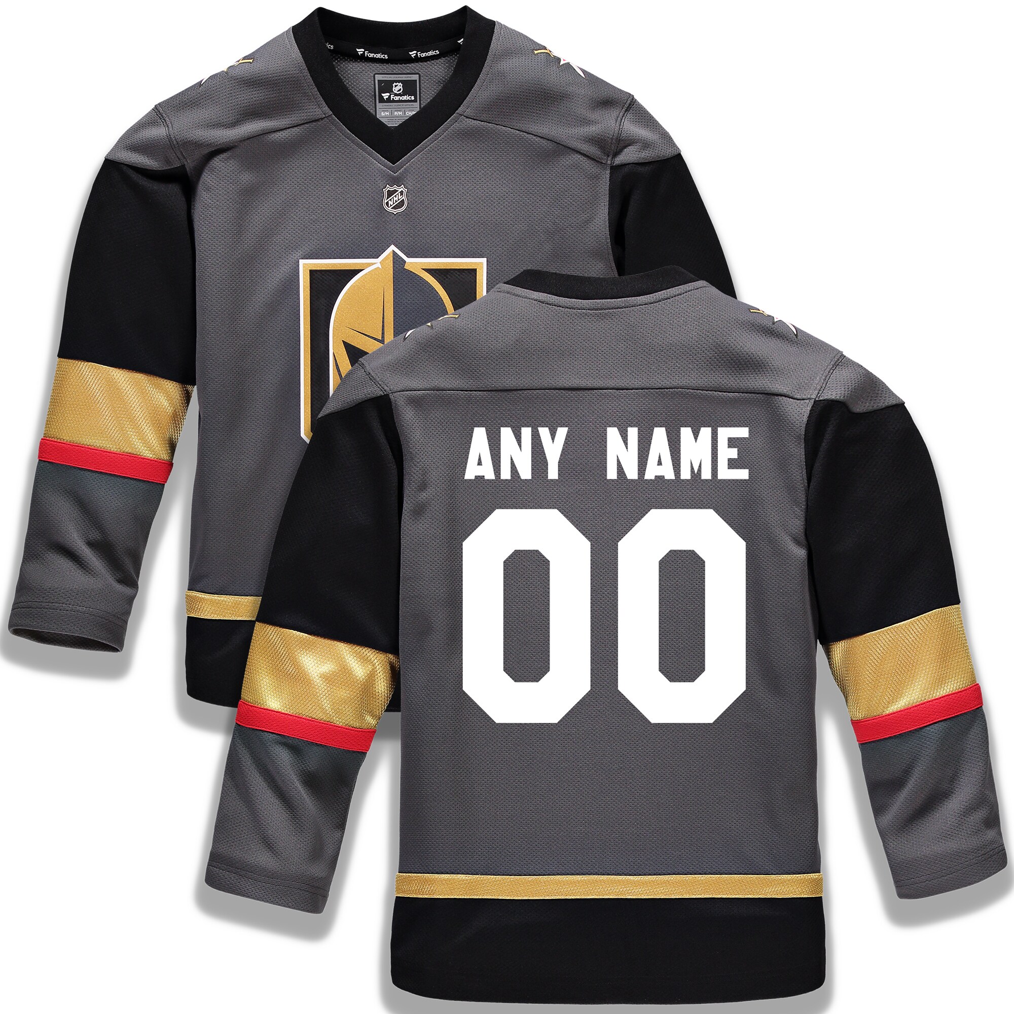 Vegas Golden Knights Fanatics Youth Alternate Custom Jersey - Gray
