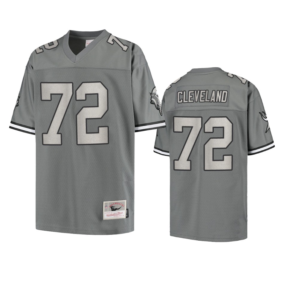 Vikings Ezra Cleveland Metal Charcoal Jersey