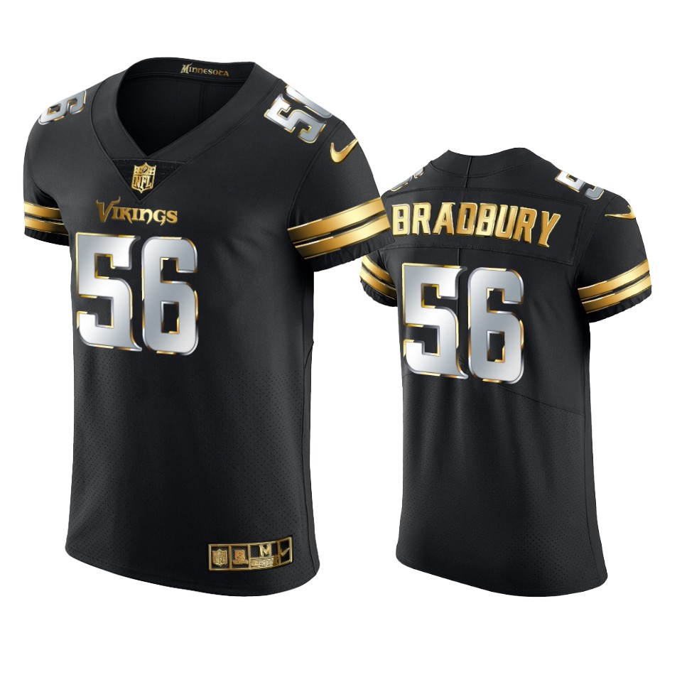 Vikings Garrett Bradbury Golden Edition Black Vapor Elite Jersey