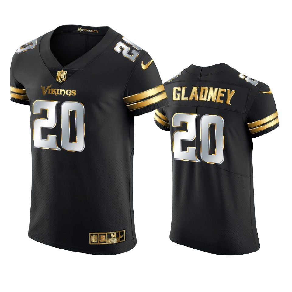 Vikings Jeff Gladney Golden Edition Black Vapor Elite Jersey