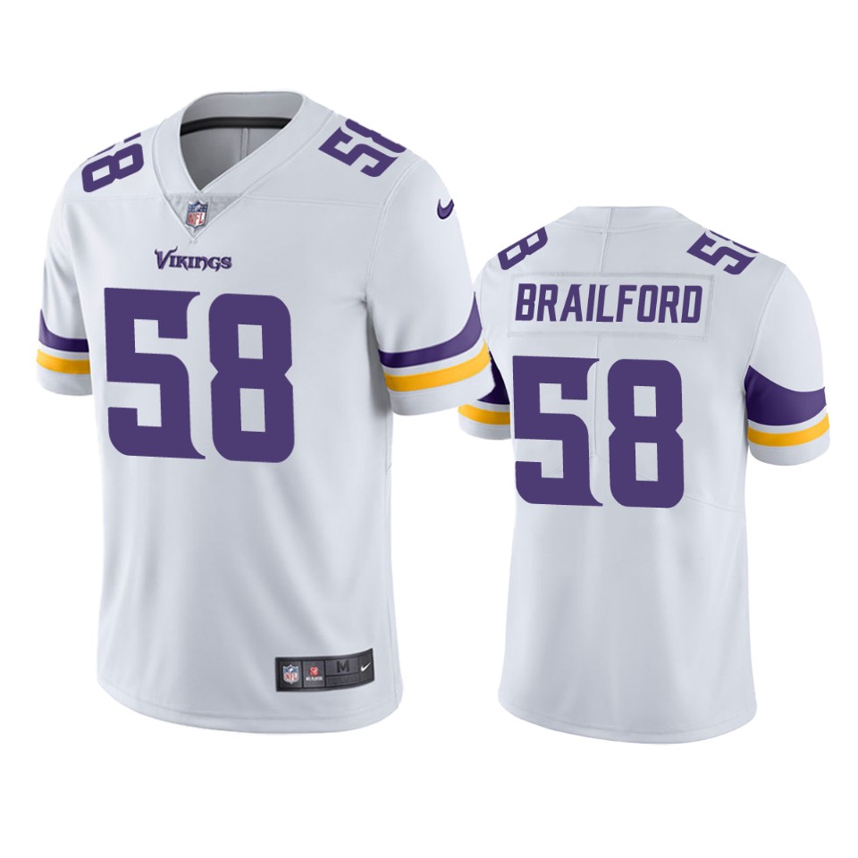 Vikings Jordan Brailford Vapor Limited White Jersey