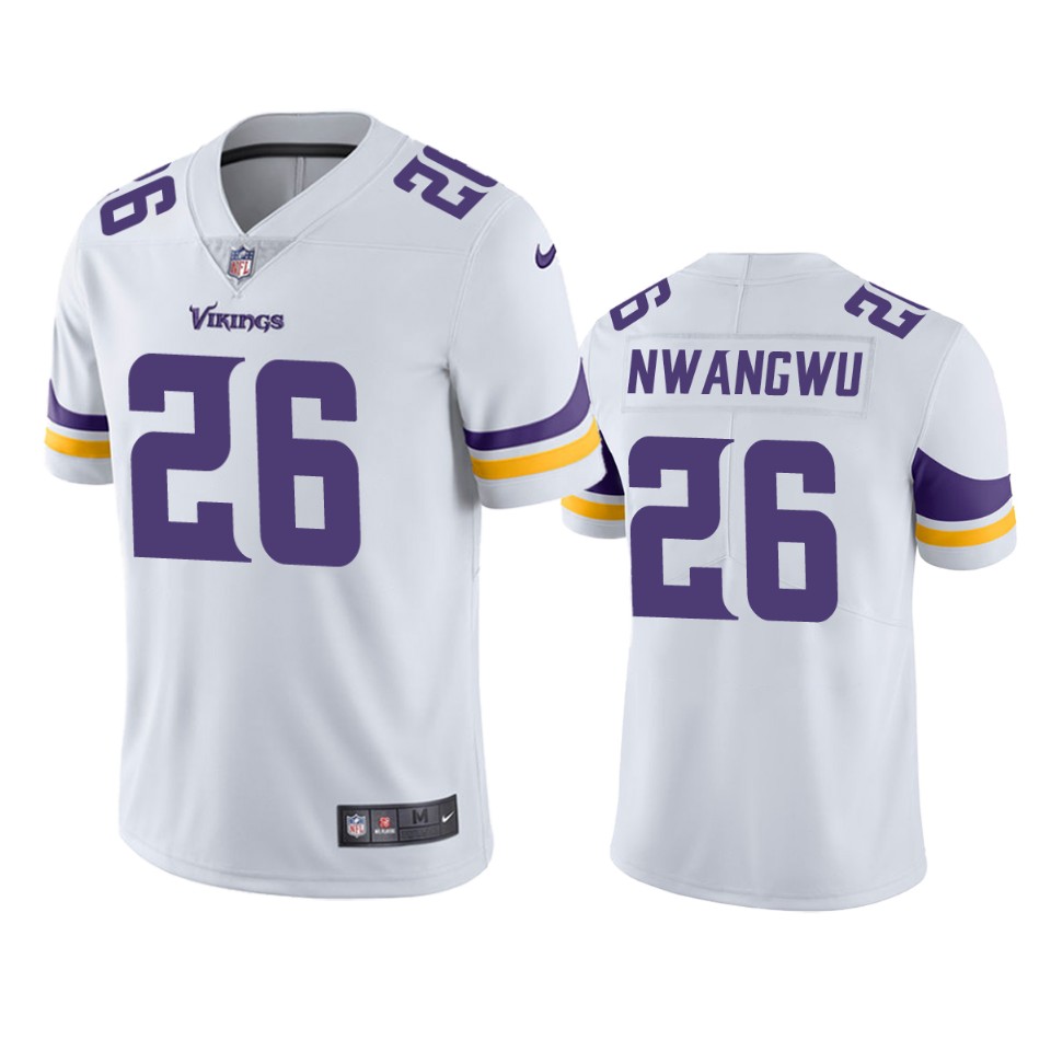 Vikings Kene Nwangwu Vapor Limited White Jersey Men's
