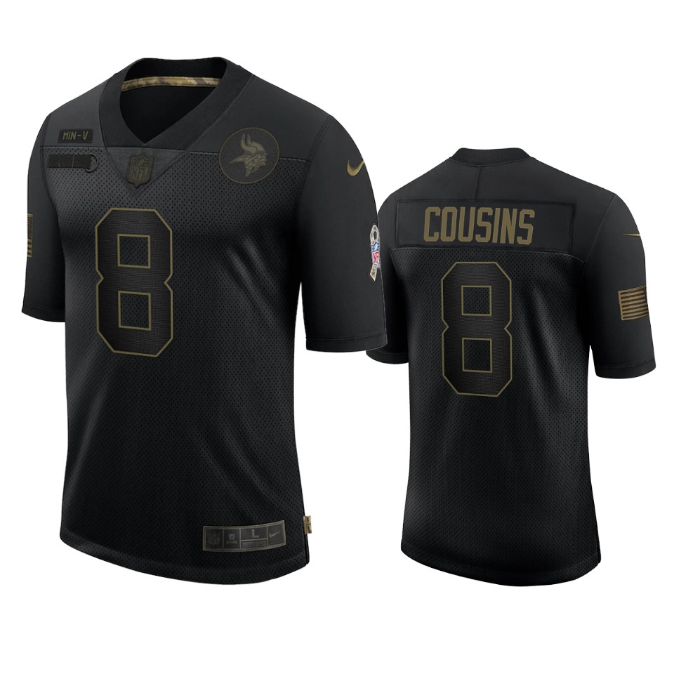 Vikings Kirk Cousins Limited Jersey Black 2020 Salute To Service