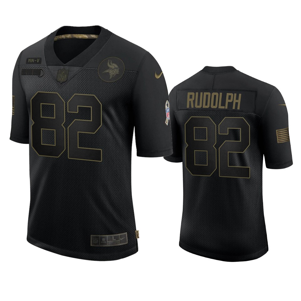 Vikings Kyle Rudolph Limited Jersey Black 2020 Salute To Service