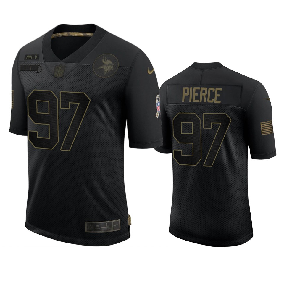 Vikings Michael Pierce Limited Jersey Black 2020 Salute To Service