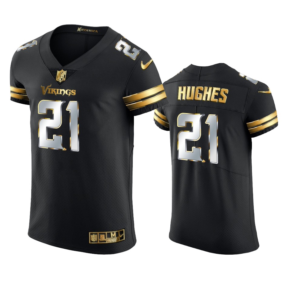 Vikings Mike Hughes Golden Edition Black Vapor Elite Jersey