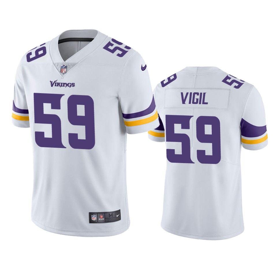 Vikings Nick Vigil Vapor Limited White Jersey