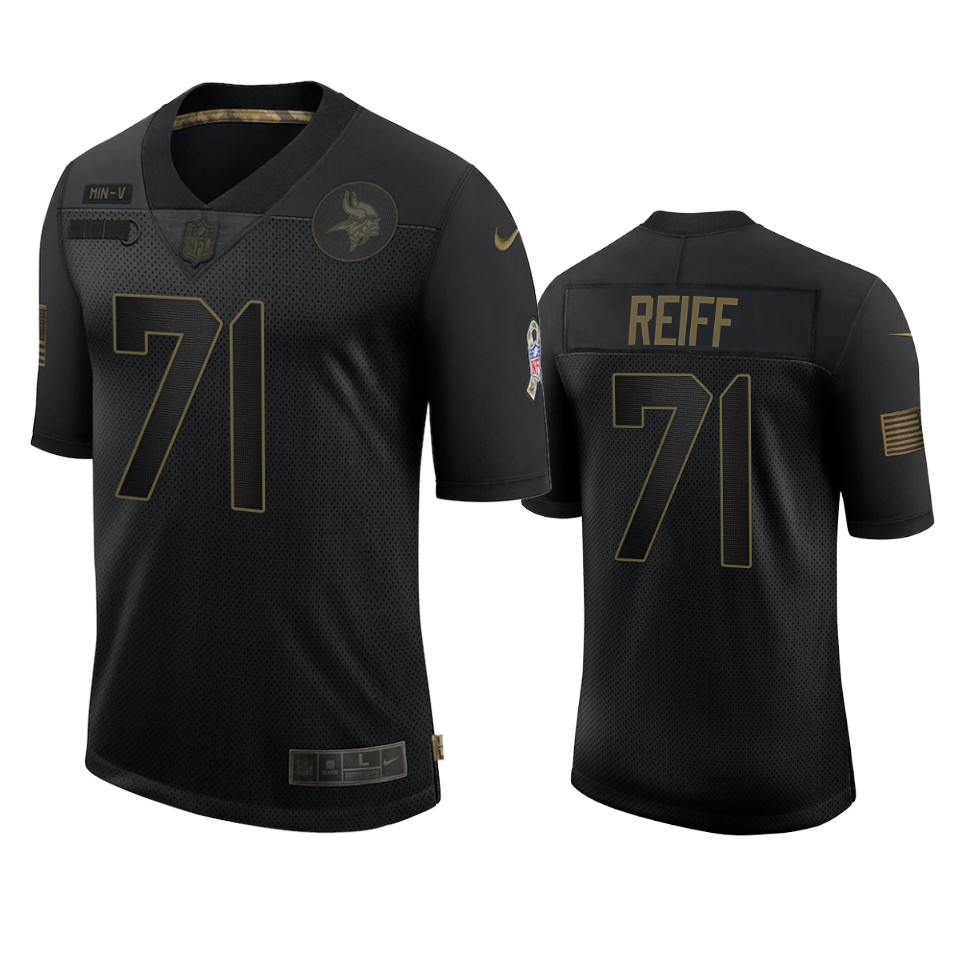 Vikings Riley Reiff Limited Jersey Black 2020 Salute To Service