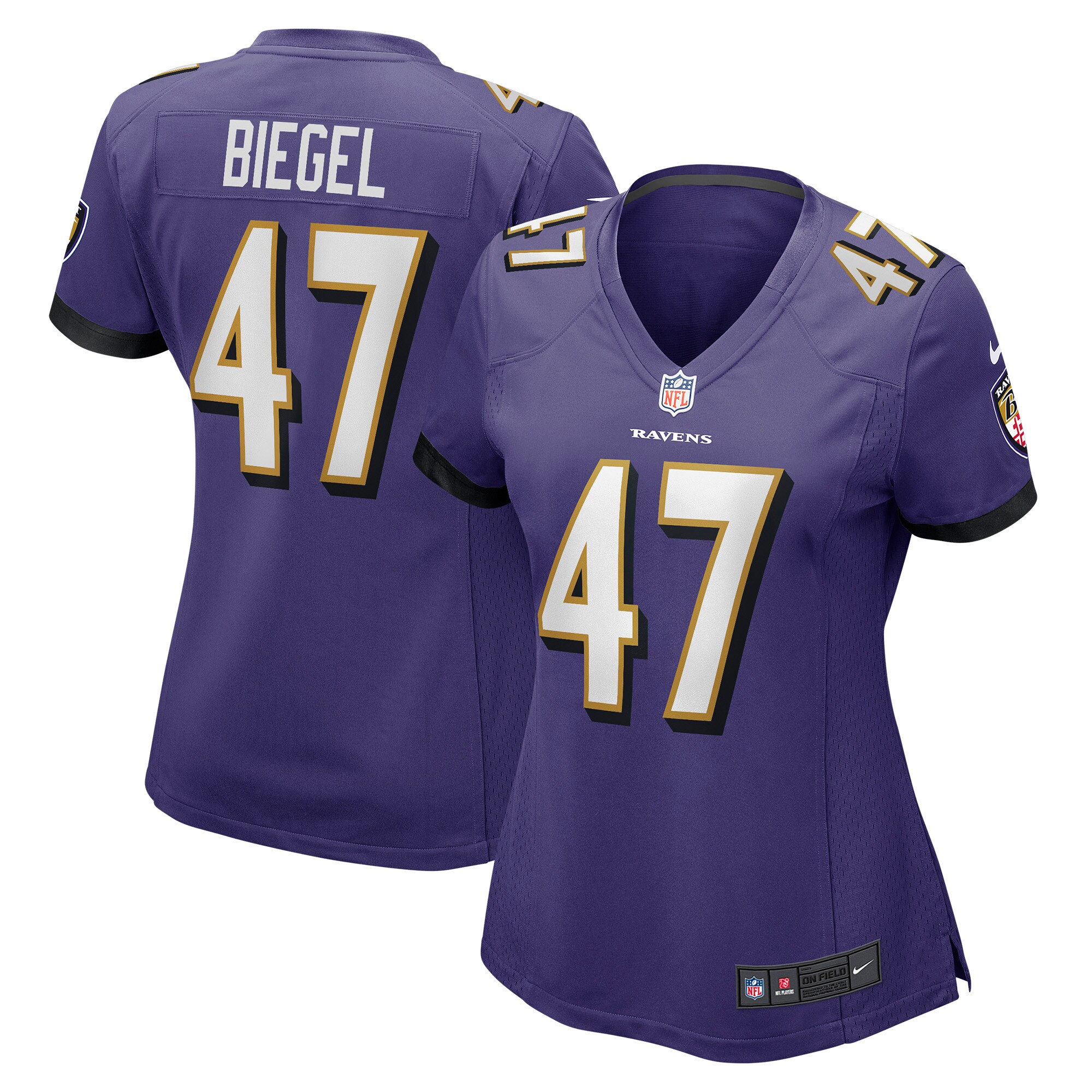 Vince Biegel Baltimore Ravens Women's Player Game Jersey - Purple