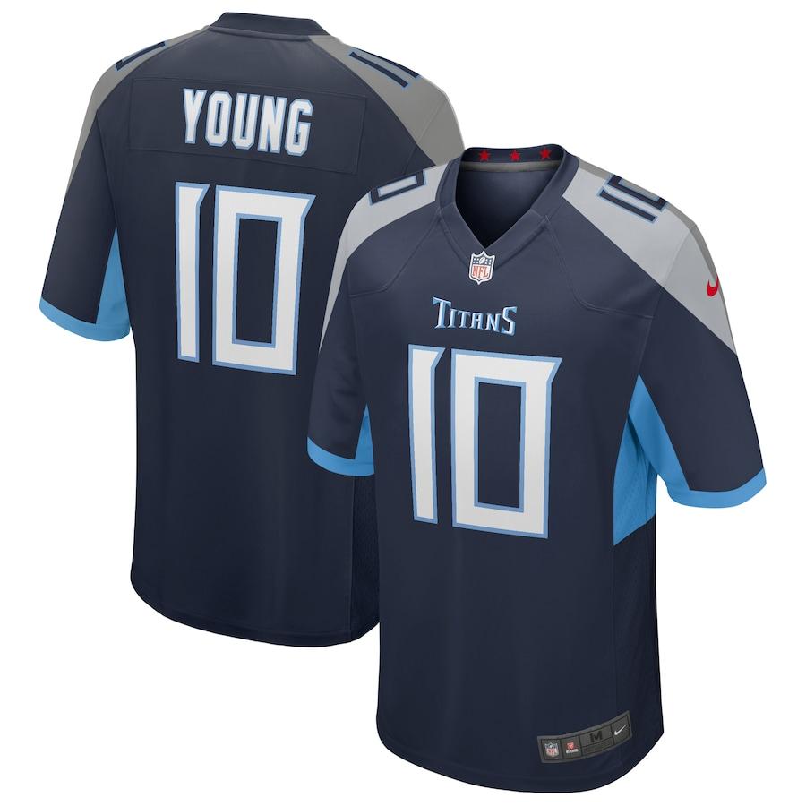 Vince Young Tennessee Titans Game Retired Player Jersey - Navy