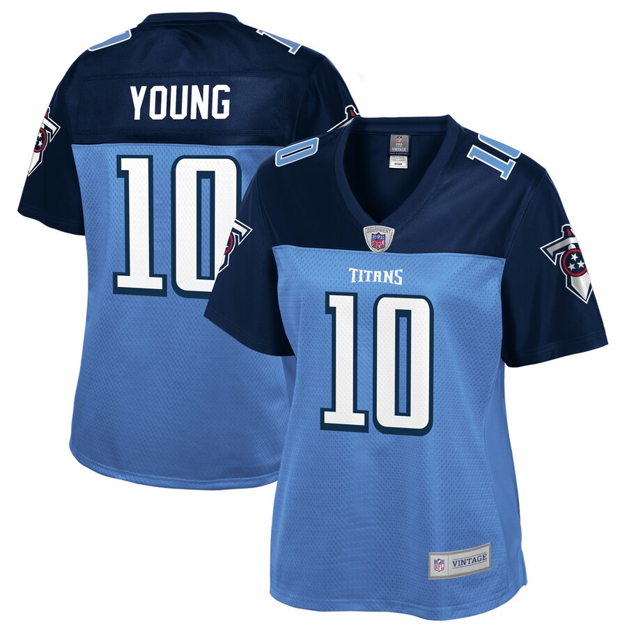 Vince Young Tennessee Titans Pro Line Women's Retired Player Jersey - Navy