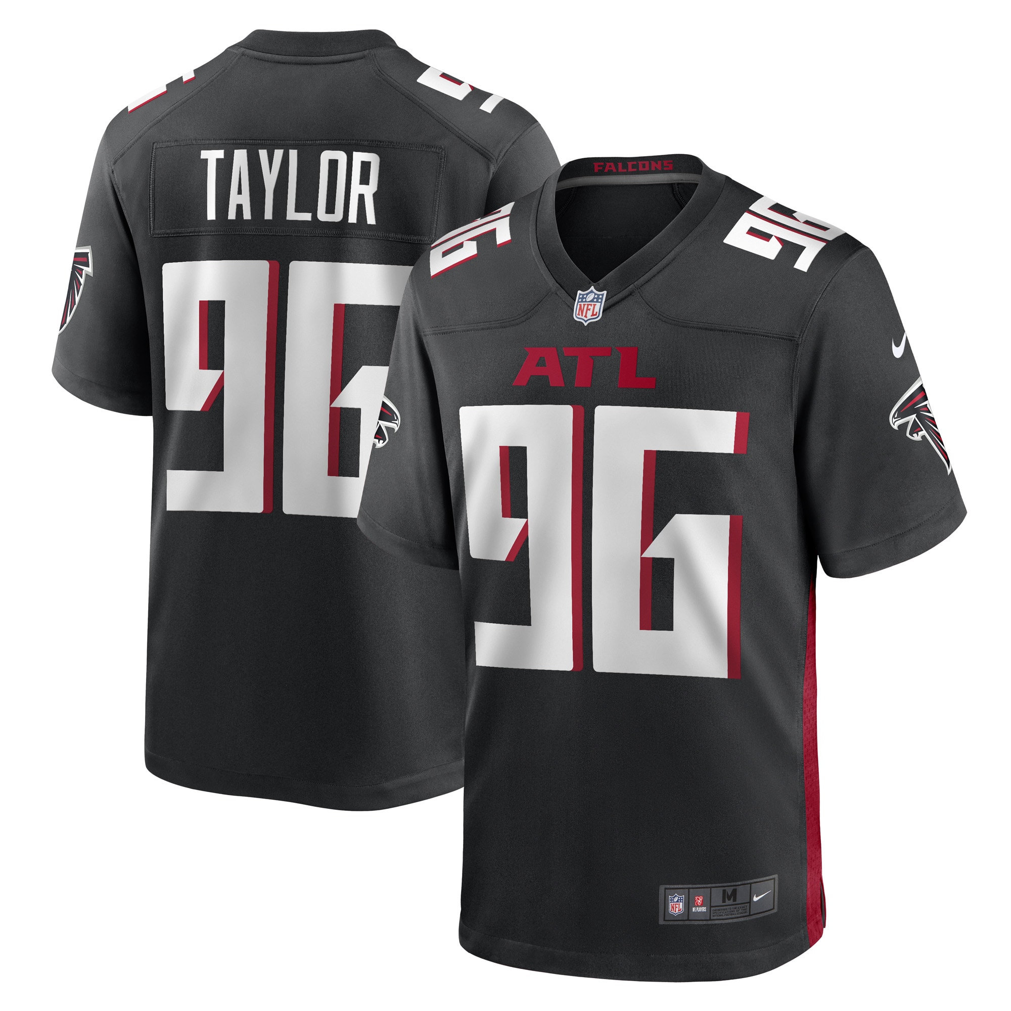 Vincent Taylor Atlanta Falcons Game Player Jersey - Black