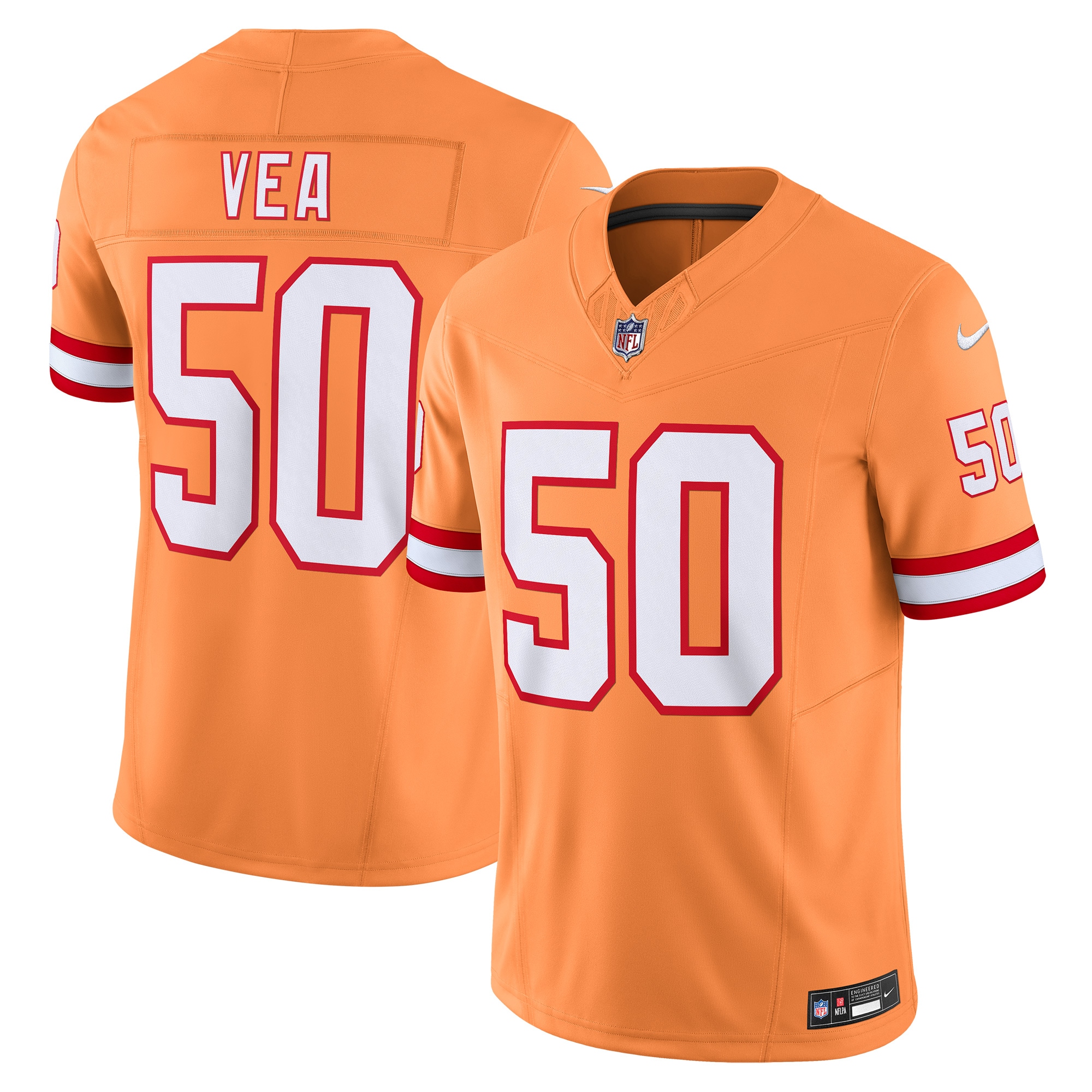 Vita Vea Tampa Bay Buccaneers Throwback Vapor F.u.s.e. Limited Jersey - Orange