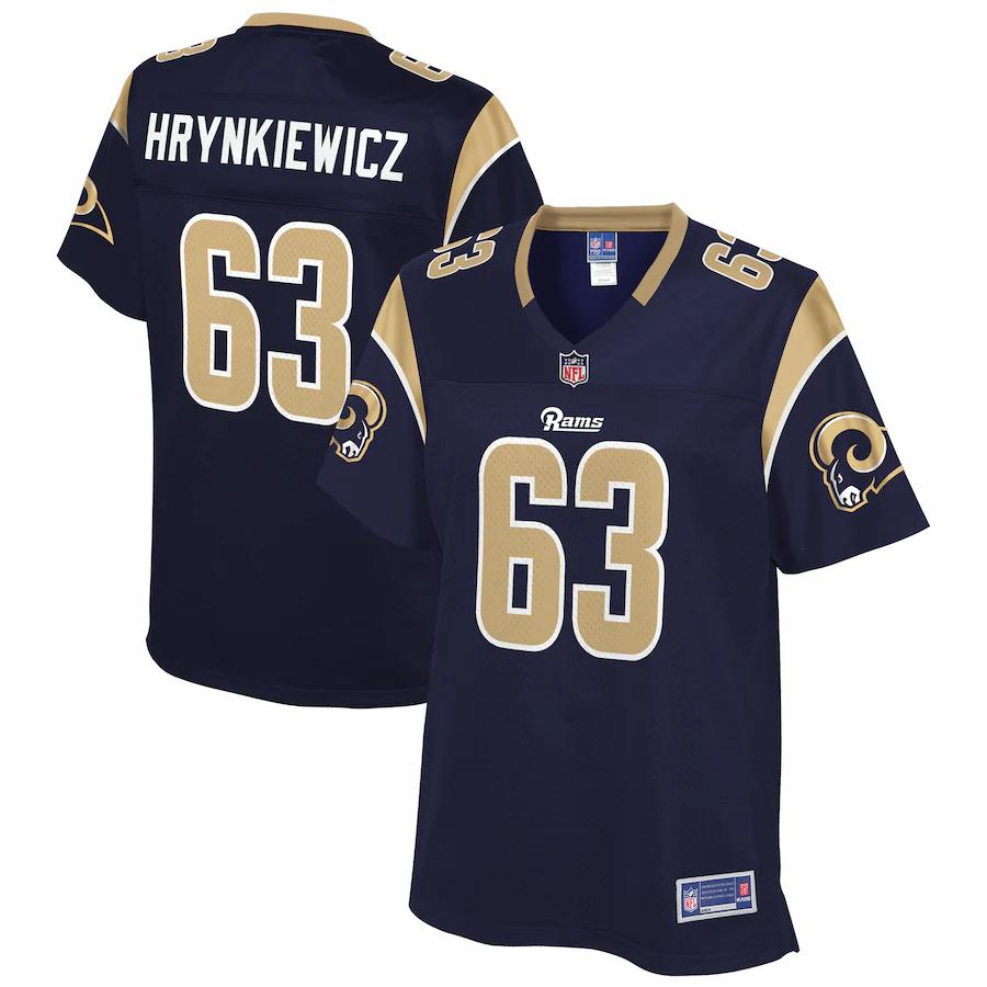 Vitas Hrynkiewicz Los Angeles Rams Pro Line Women's Team Player Jersey - Navy