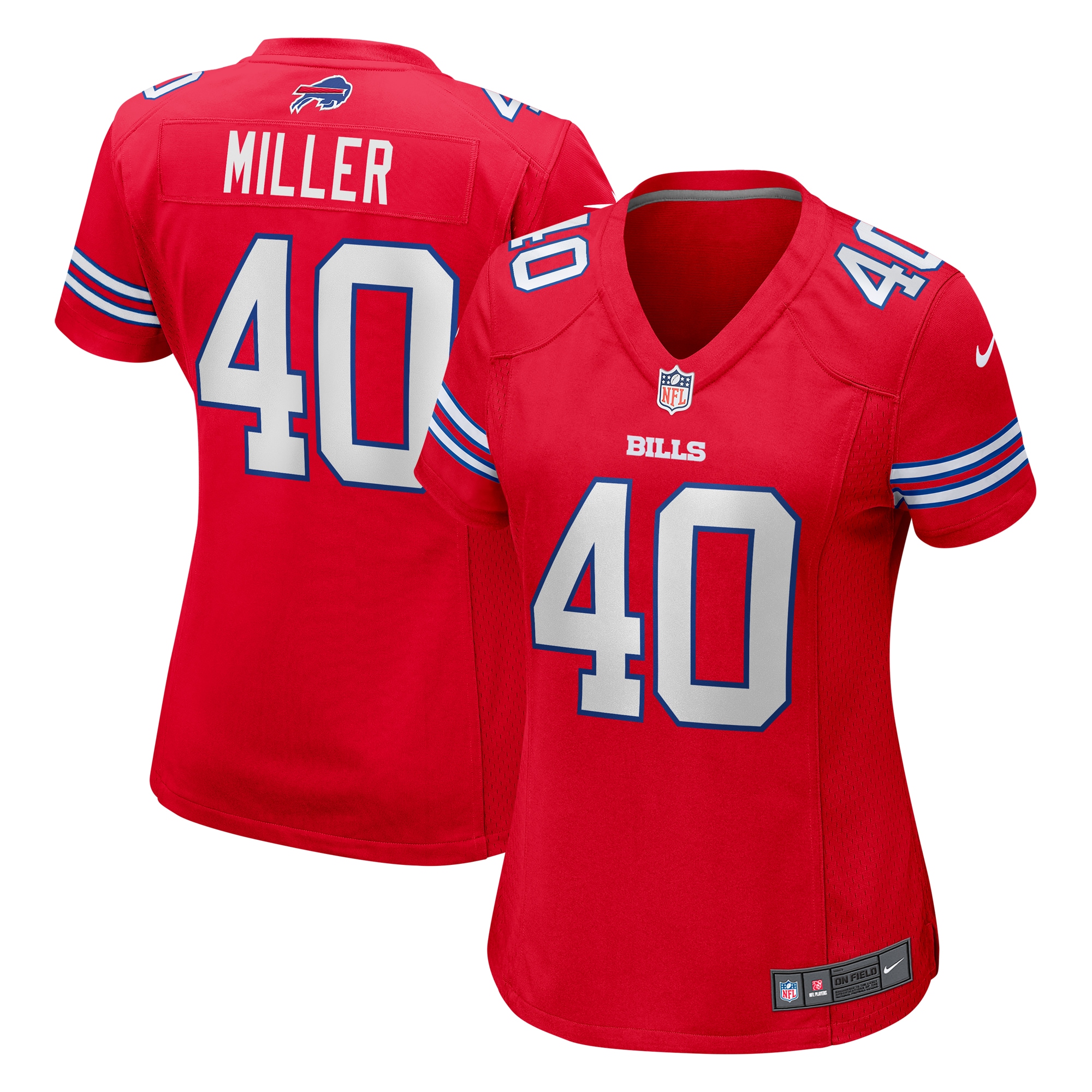 Von Miller Buffalo Bills Women's Alternate Game Jersey - Red