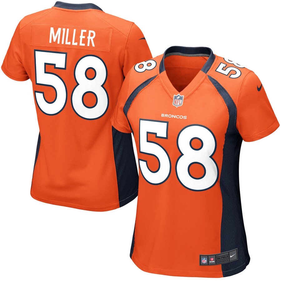 Von Miller Denver Broncos Girls Youth Game Jersey - Orange