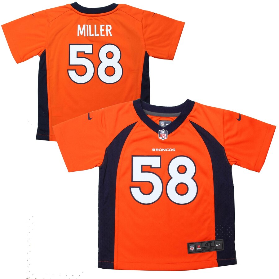 Von Miller Denver Broncos Toddler Game Jersey - Orange