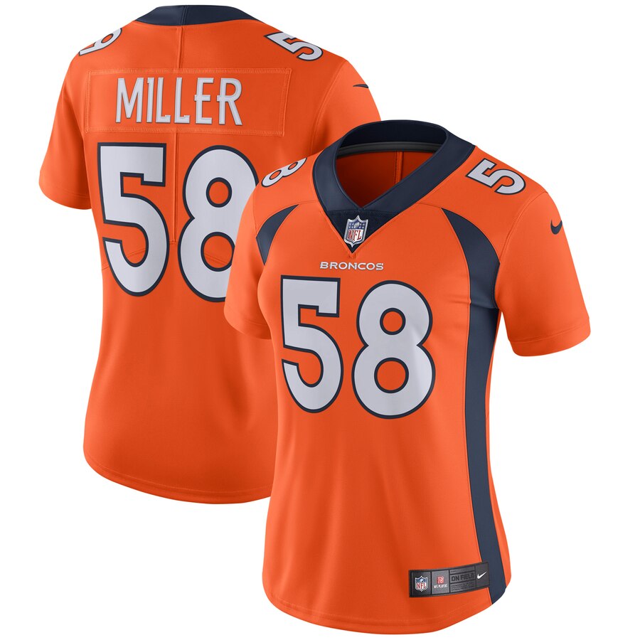 Von Miller Denver Broncos Women's Vapor Untouchable Limited Player Jersey - Orange