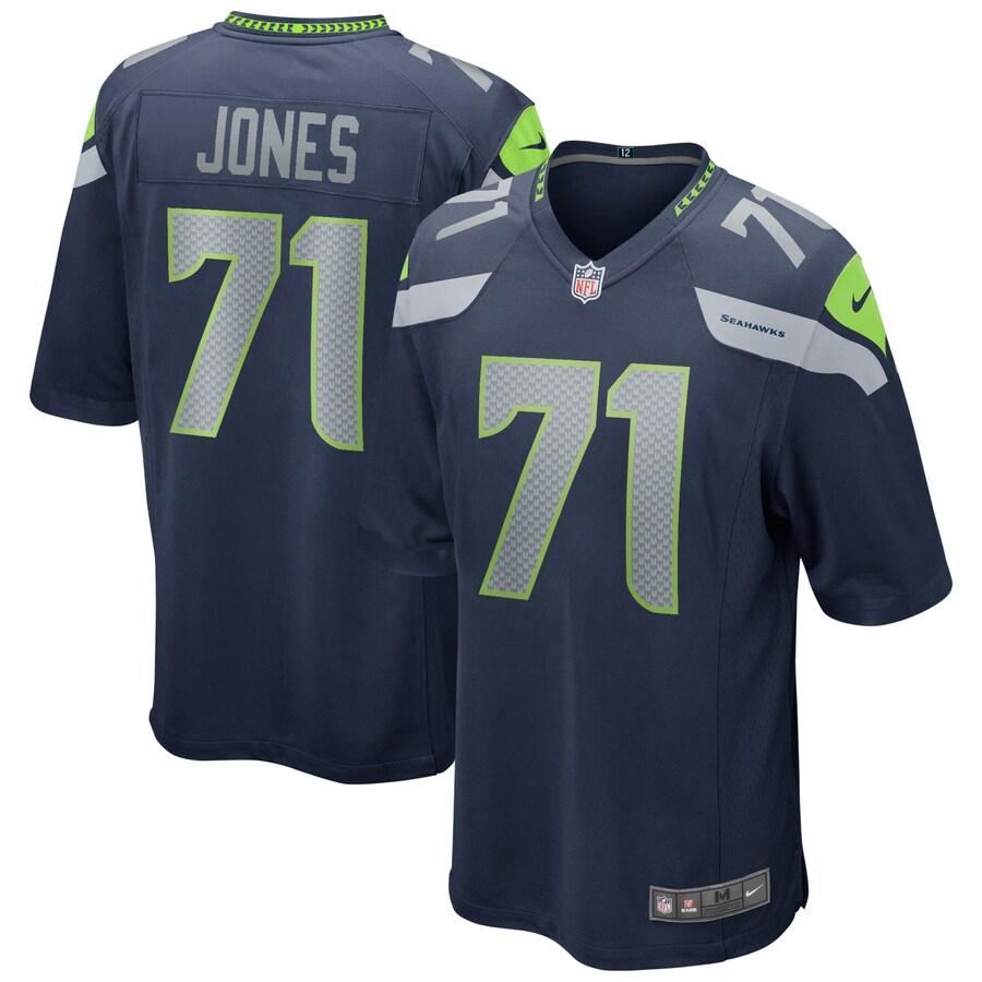 Walter Jones Seattle Seahawks Game Retired Player Jersey - College Navy