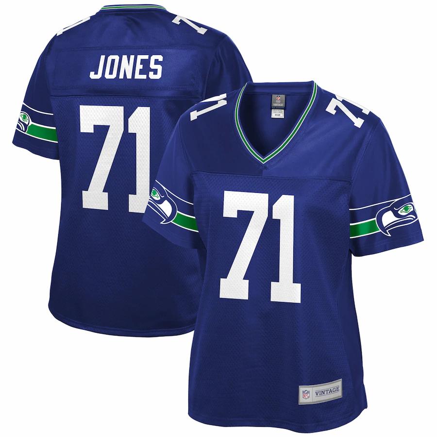Walter Jones Seattle Seahawks Pro Line Women's Retired Player Jersey - Royal
