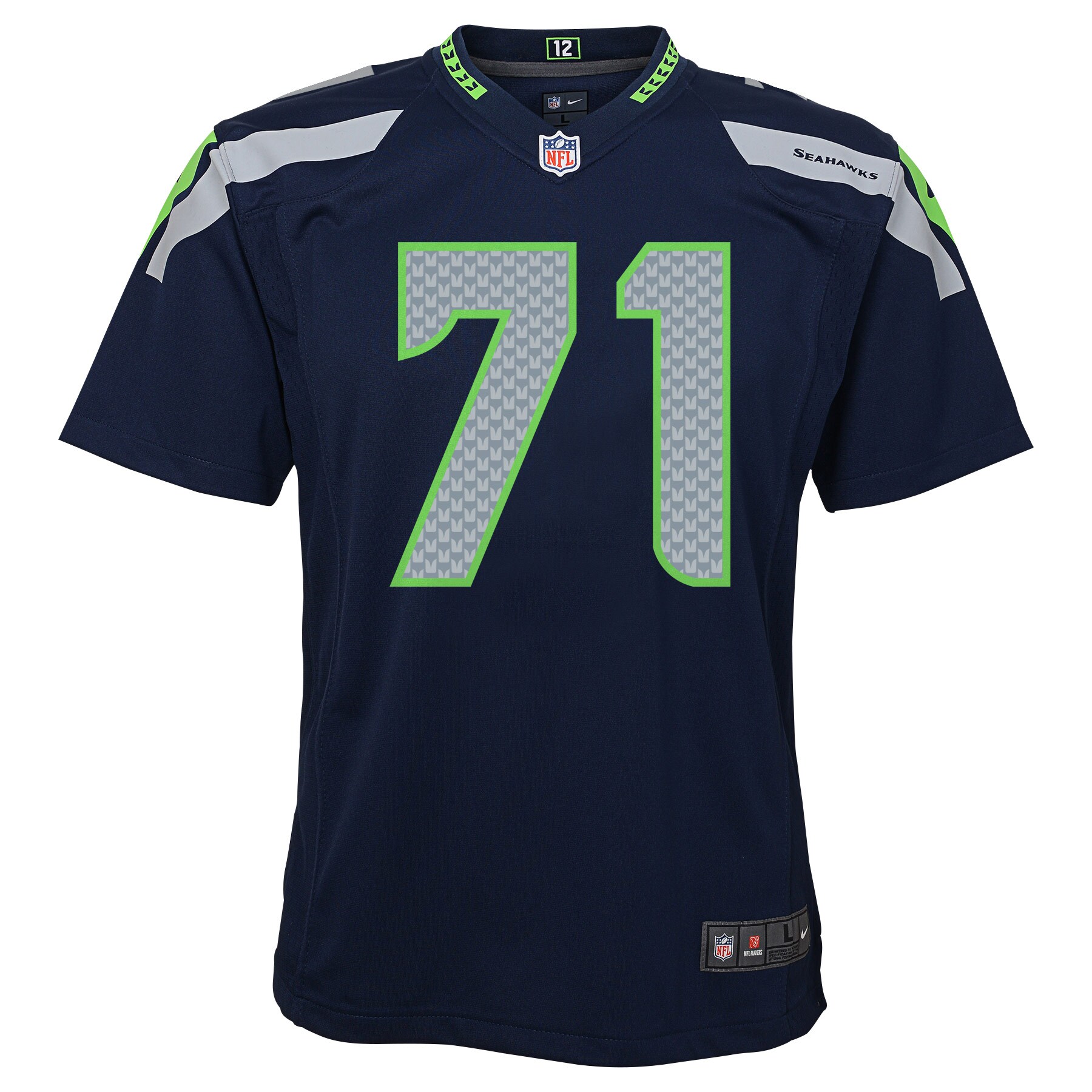 Walter Jones Seattle Seahawks Youth Retired Game Jersey – Navy Blue