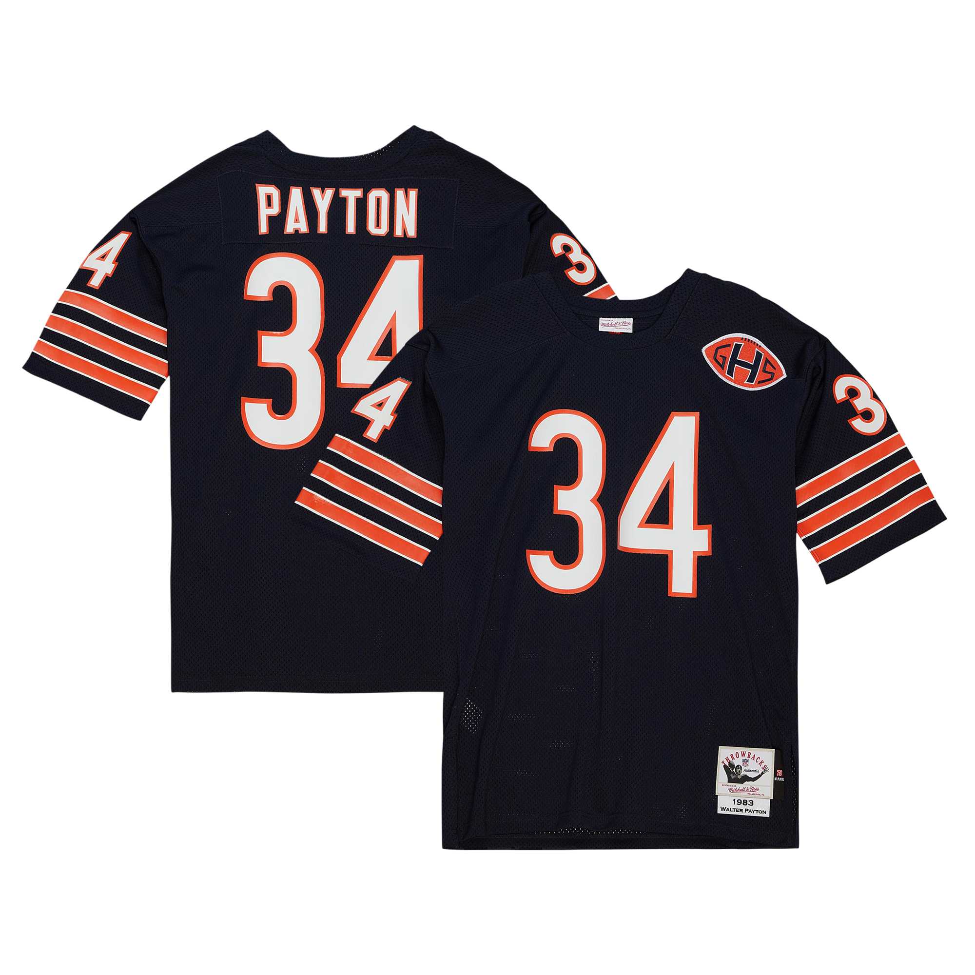 Walter Payton Chicago Bears 1983 Throwback Retired Player Jersey – Navy